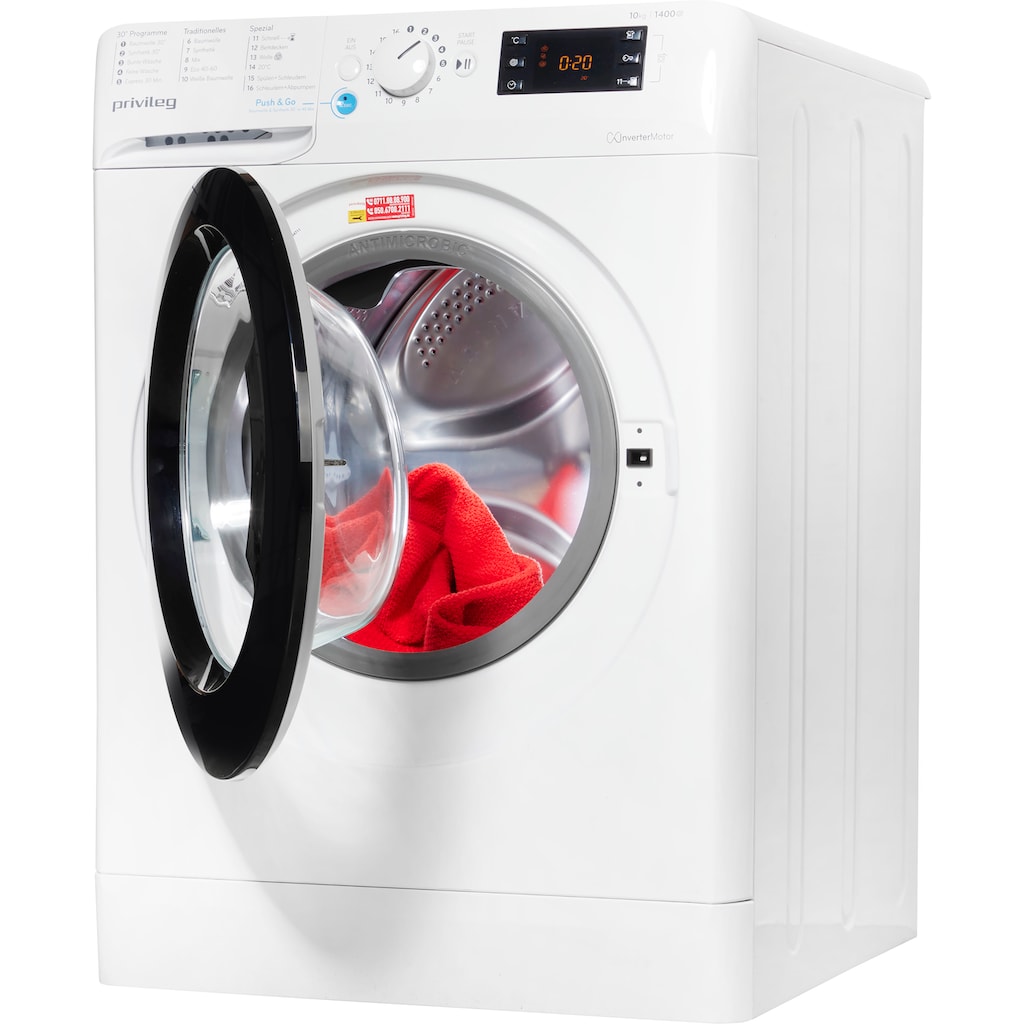 Privileg Waschmaschine »PWF X 1073 A«, PWF X 1073 A, 10 kg, 1400 U/min, 50 Monate Herstellergarantie
