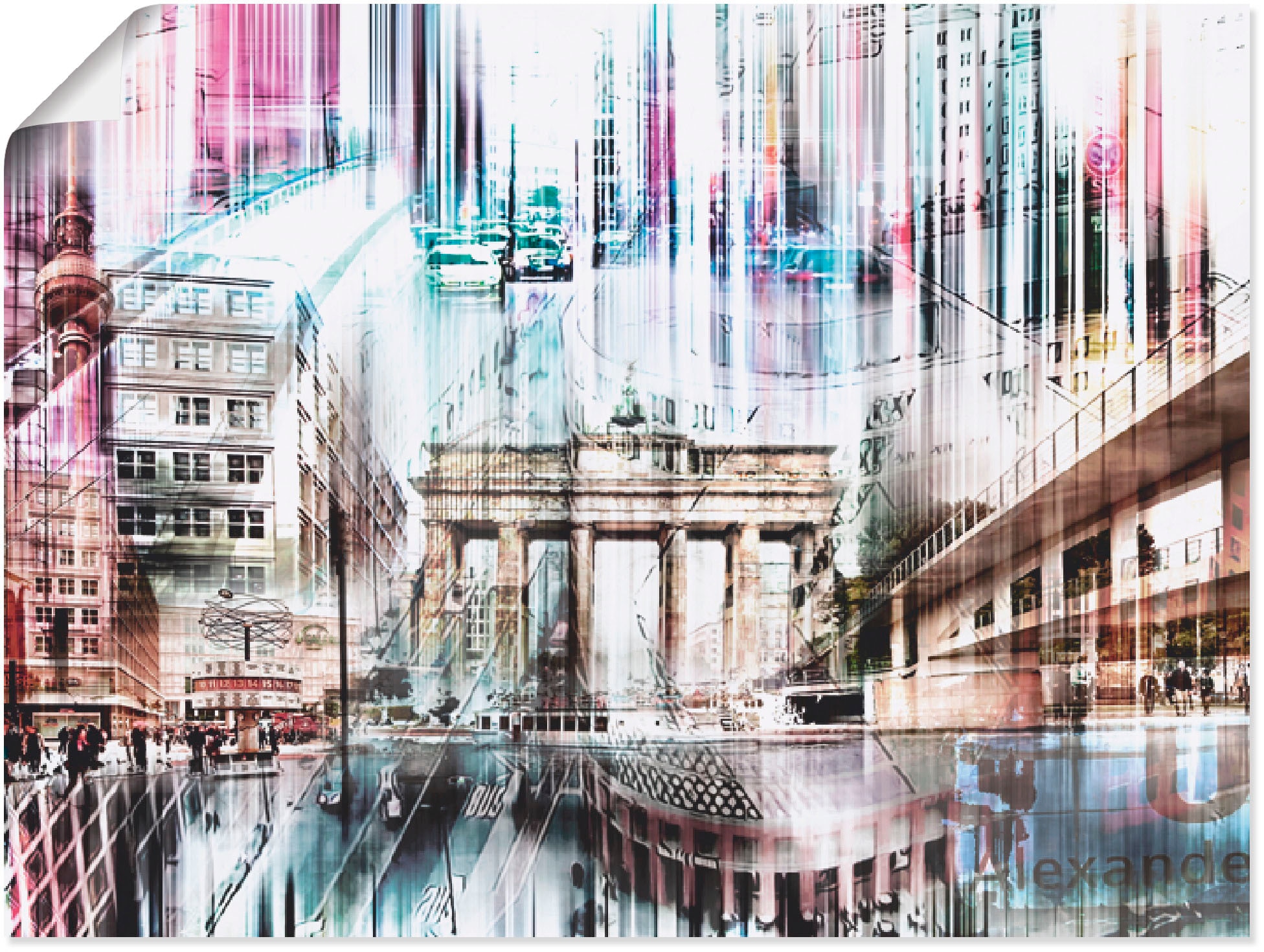 in Deutschland, (1 bestellen Collage Wandbild Wandaufkleber versch. als Skyline Artland St.), online I«, »Berlin Poster oder Leinwandbild, Größen