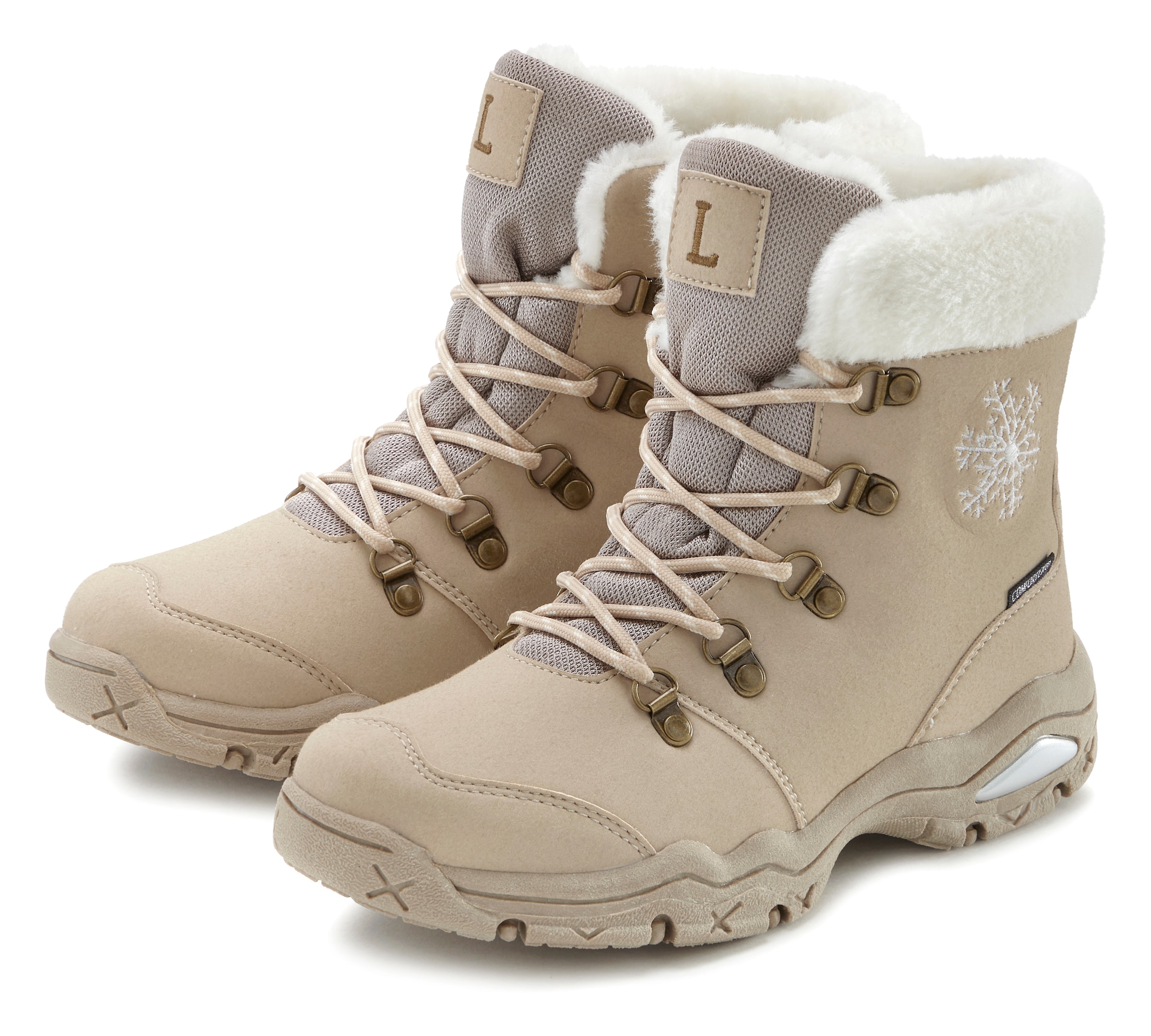 LASCANA Winterstiefelette »Stiefelette, Stiefel, Winterstiefel«, mit Warmfutter, wind- & wasserabweisender Tex-Membran, Outdoor Boots