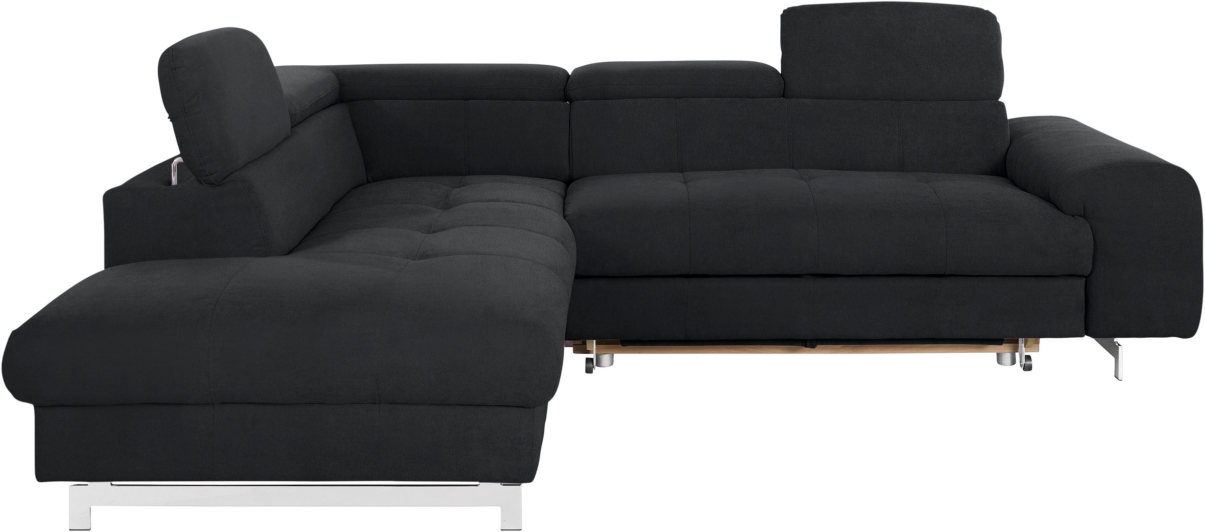 COTTA Ecksofa »Chef L-Form«, mit Kopfteilverstellung, edle Metallkufen, wahlweise mit Bettfunktion