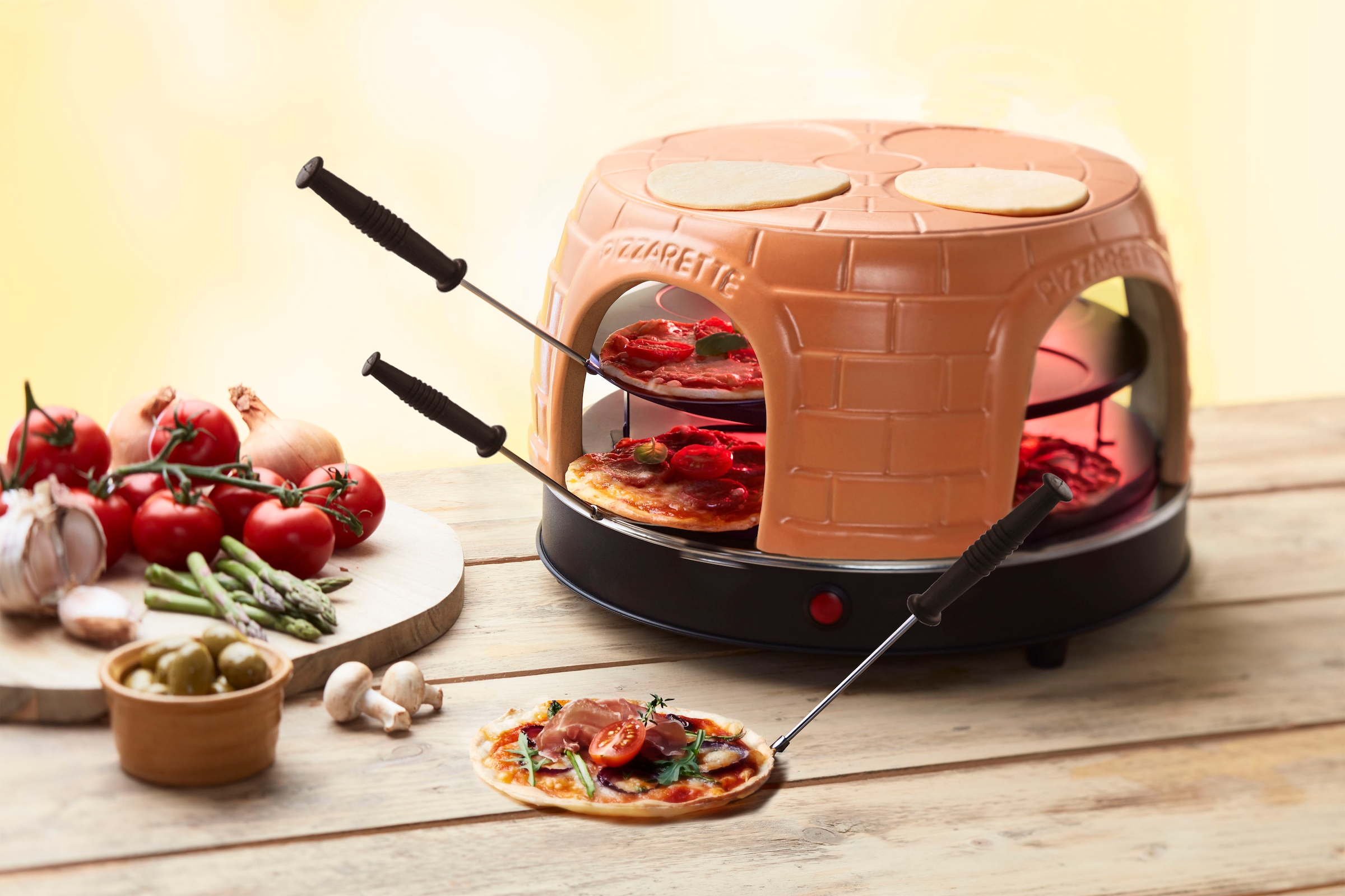 Emerio Pizzaofen »PO-116124.1«, Mini-Pizzaofen mit 3 Heizkreisläufen