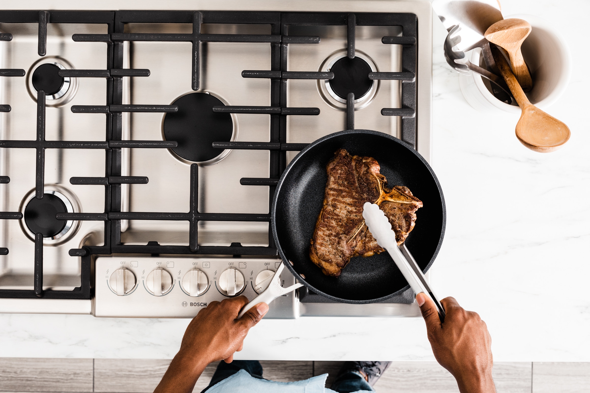NINJA Bratpfanne »Ninja ZEROSTICK Edelstahl-Pfanne C600DE«, Edelstahl, (1 tlg.), Edelstahl mit Aluminiumbeschichtung für Braten bei hohen Temperaturen