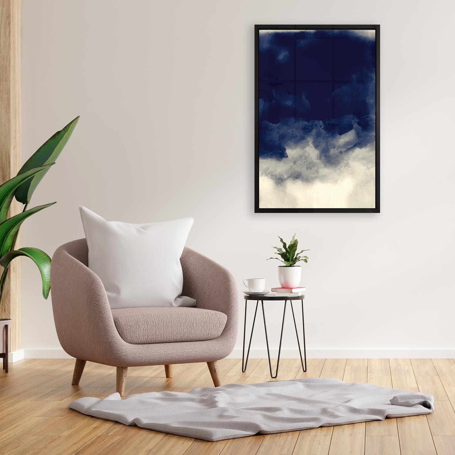 queence Leinwandbild »Abstrakt Blau«, Abstrakt-Abstrakte-Kunst-Modern, mit günstig online kaufen