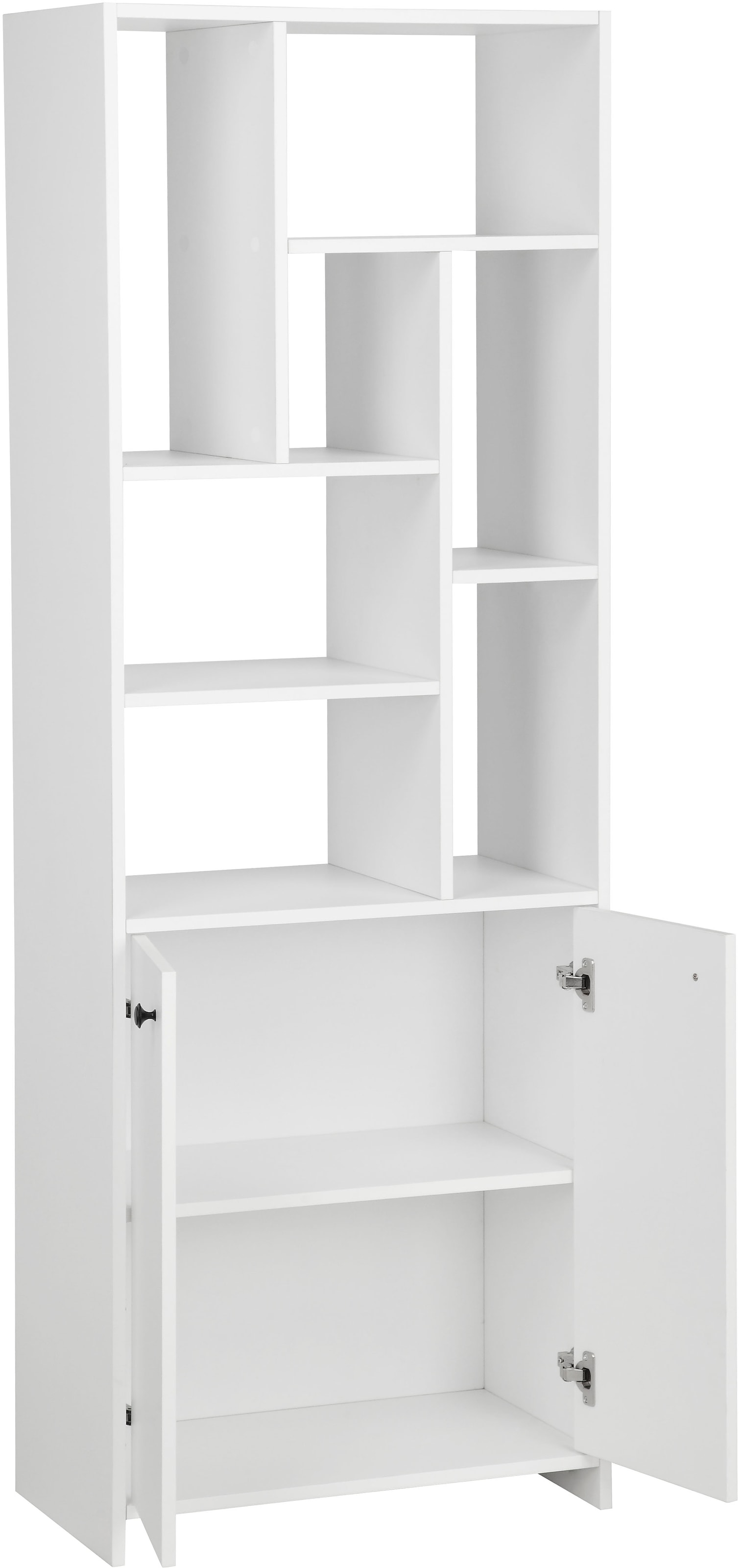 INOSIGN Mehrzweckschrank »Ezzell«, 7 offene Fächer, Metallgriffe, kratzfeste Beschichtung, Maße 60x170 cm