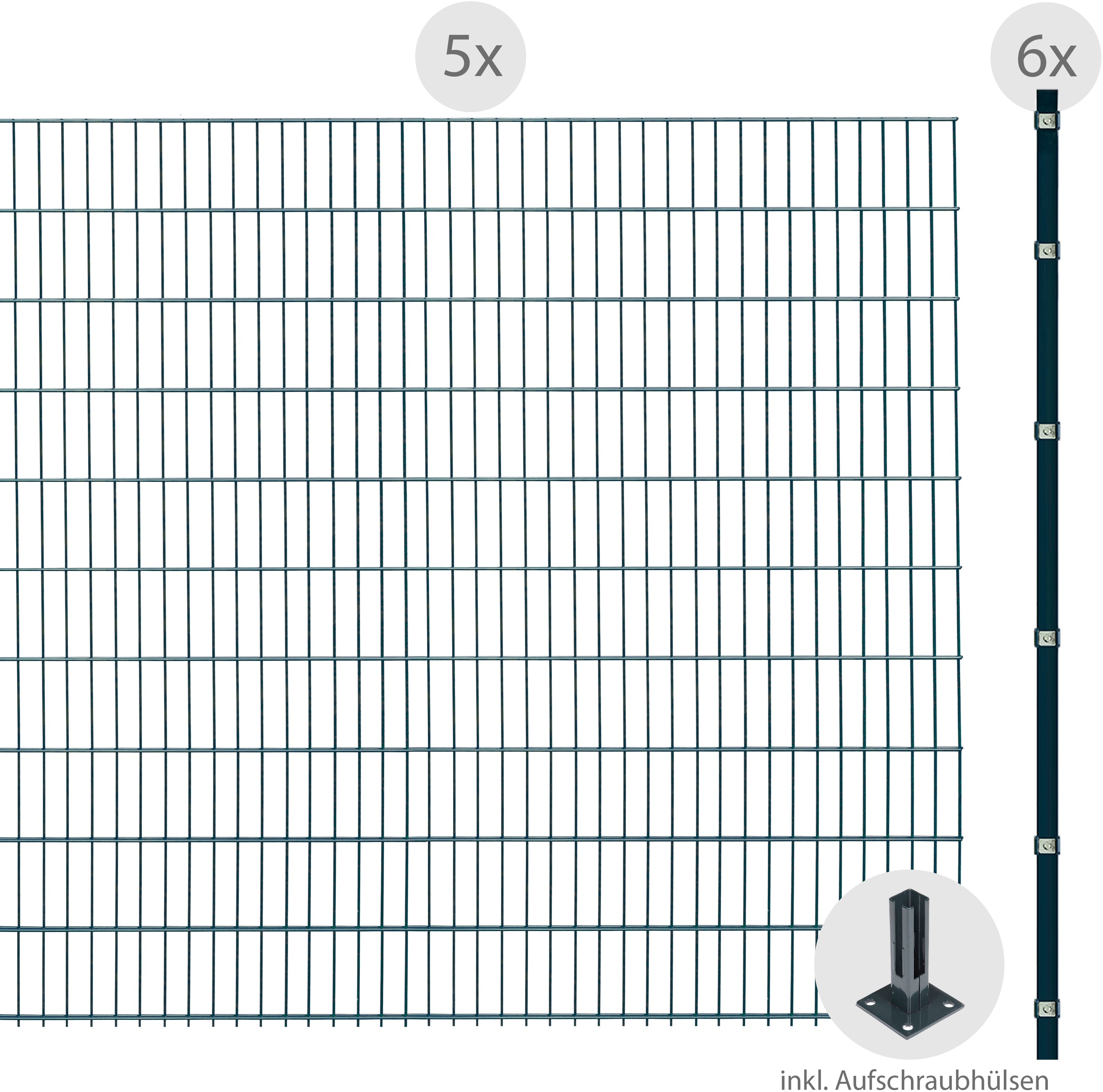 Arvotec Doppelstabmattenzaun, zum Aufschrauben, 203 cm, 10 m kaufen