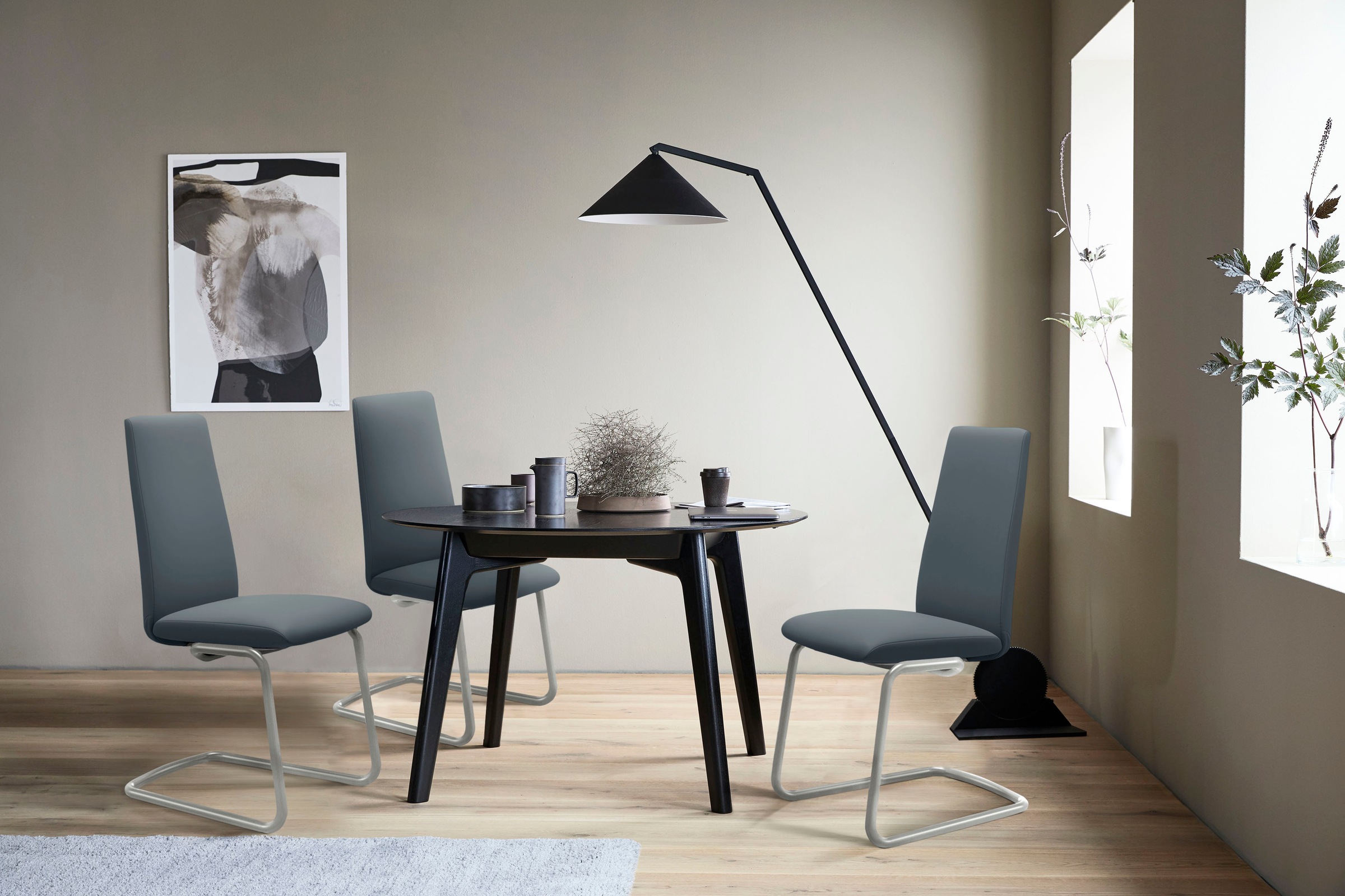 Stressless® Polsterstuhl »Laurel«, Leder BATICK, High Back, Größe L, mit Beinen aus Stahl in Chrom glänzend