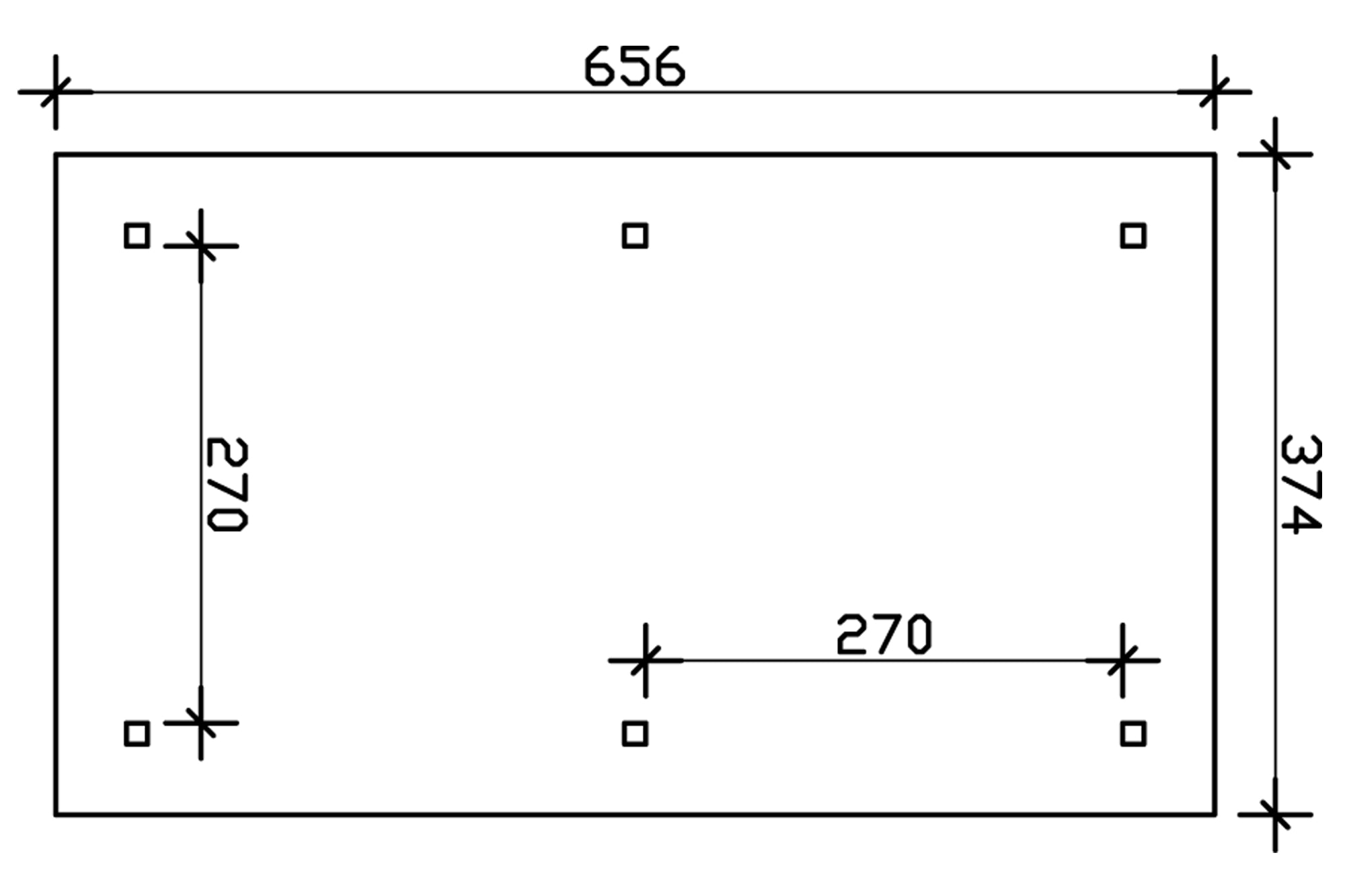 Skanholz Einzelcarport »Taunus«, Holz, 270 cm, Anthrazit