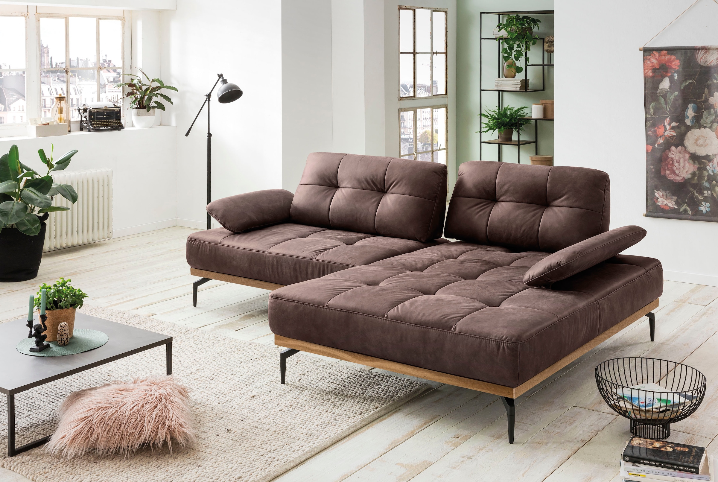 exxpo - Metallfüße Ecksofa, kaufen Raten Inklusive sofa fashion auf Armlehnenverstellung, Sitztiefenverstellung