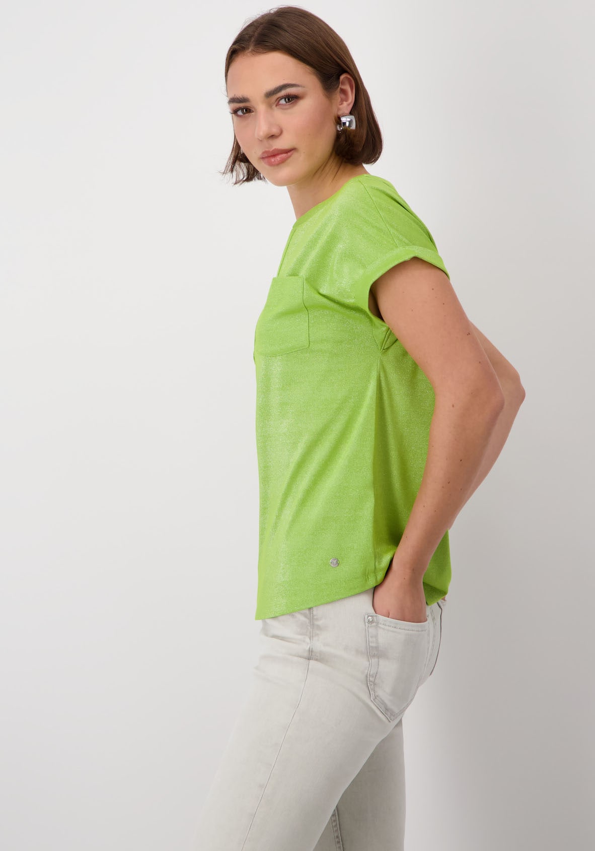 Monari T-Shirt, mit aufgesetzter Brusttasche