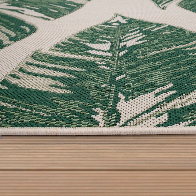 Paco Home Teppich »Ostende 553«, rechteckig, Flachgewebe, Motiv  Palmenblätter, In- und Outdoor geeignet, Wohnzimmer bequem und schnell  bestellen