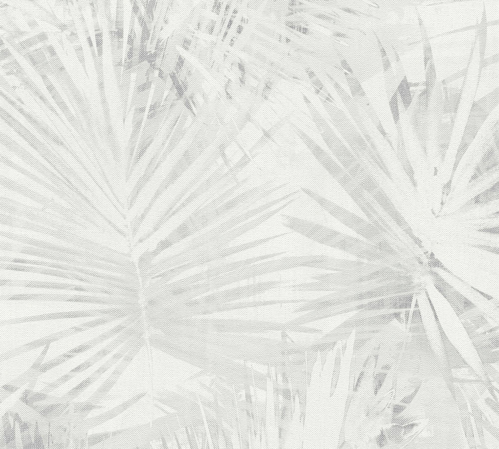 A.S. Création Vliestapete »Attractive 2 Palmentapete«, matt-tropisch, Dschungeltapete Palmentapete strukturiert Grün Creme
