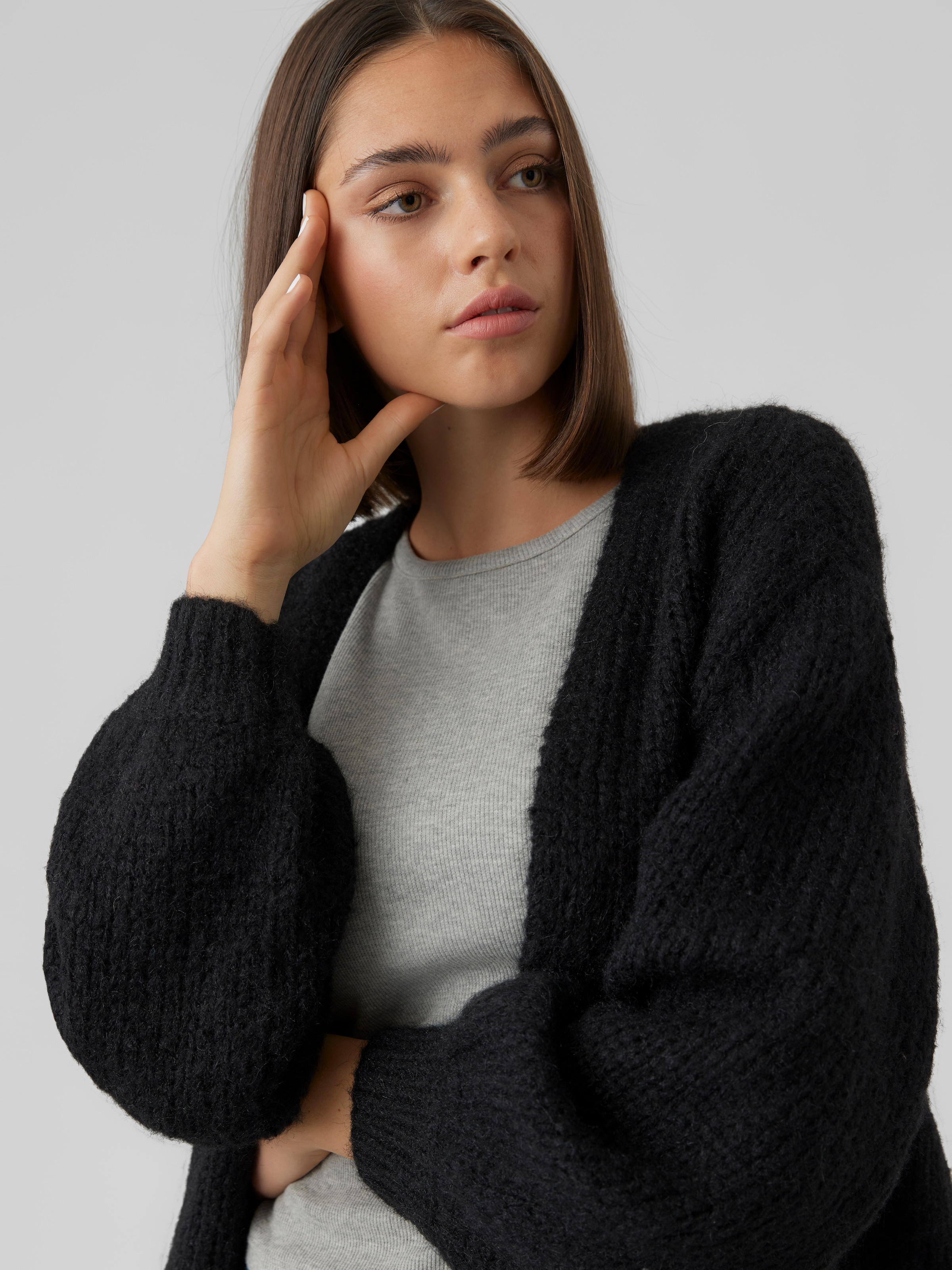 Vero Moda Strickjacke »VMMAYBE LS OPEN CARDIGAN GA REP«