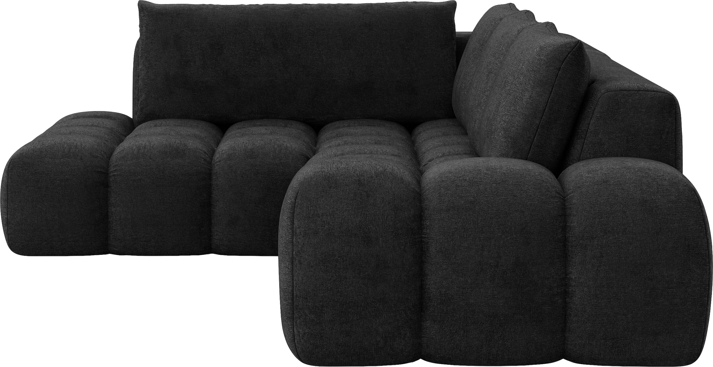 INOSIGN Ecksofa »AZITA Designsofa, elegant und bequem L-Form, Bubble-Optik«, lose Rückenkissen, traumhafte Steppung, Maße B/T/H: 352/210/72 cm
