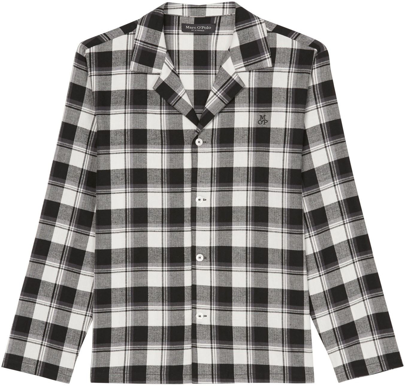 Marc O'Polo Pyjamaoberteil »Homey Flanne«, mit durchgehender Knopfleiste