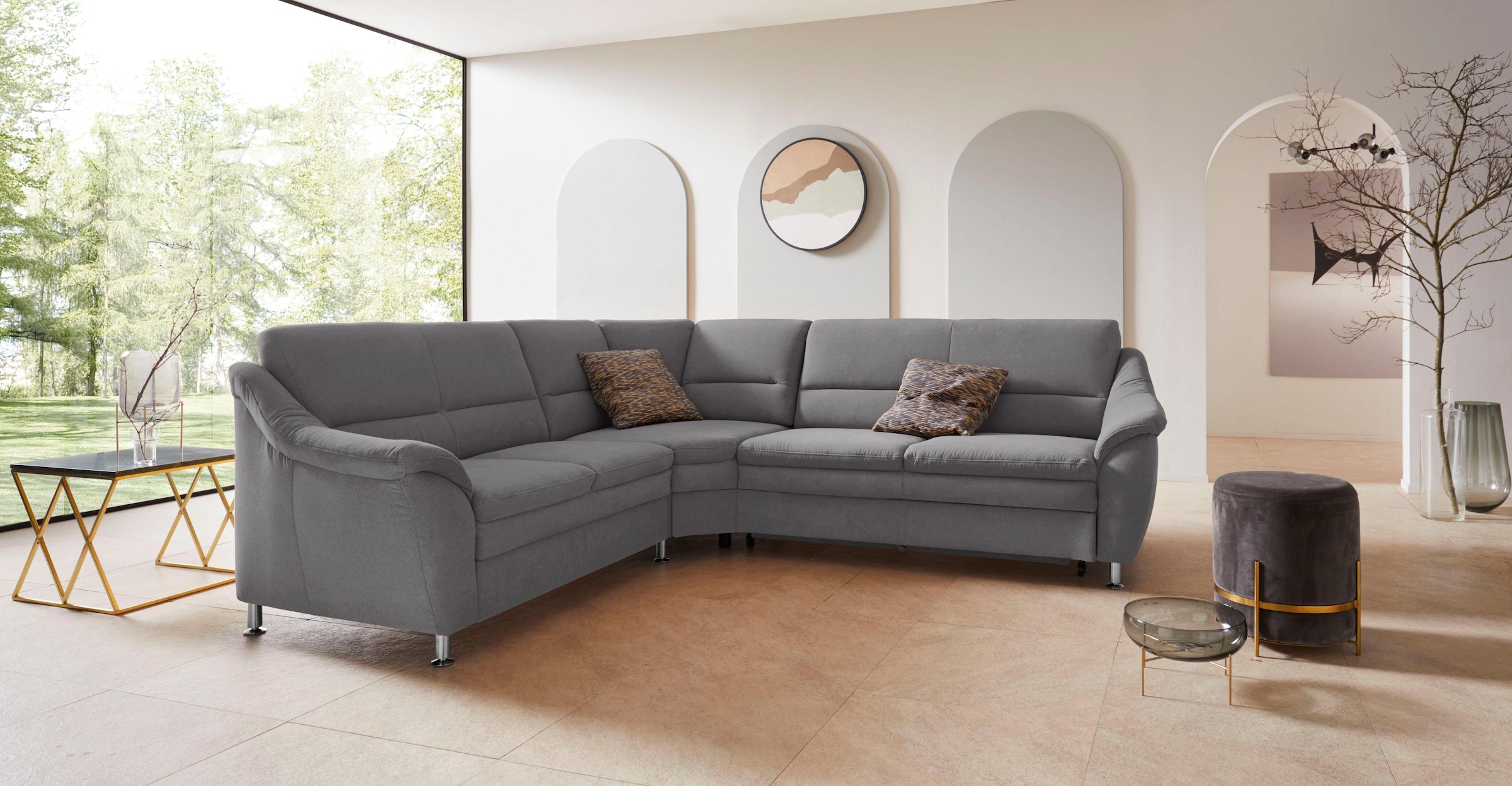 Places of Style Ecksofa »Cardoso L-Form«, mit Trapezecke für mehr Sitzkomfo günstig online kaufen