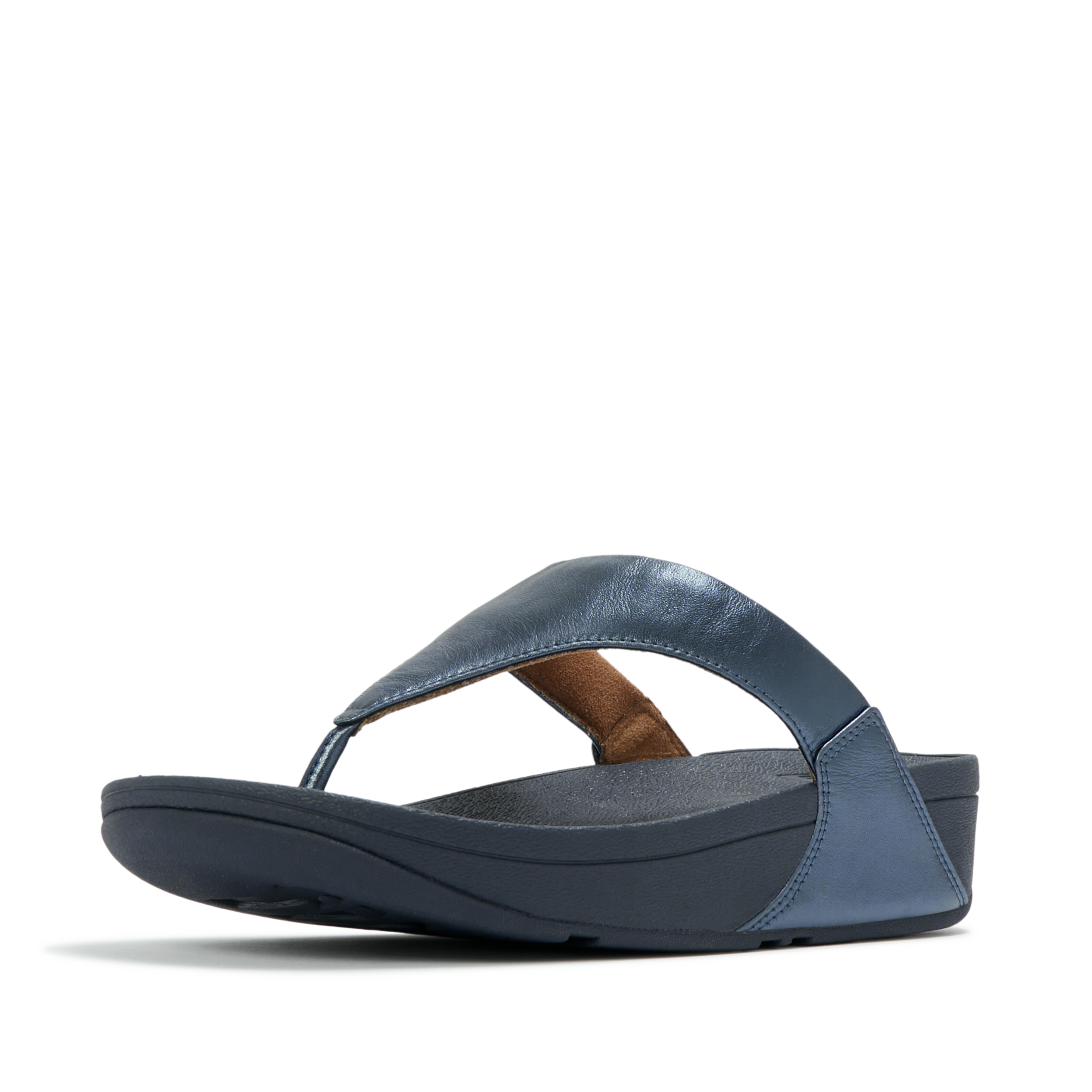 Fitflop Dianette »LULU LEATHER TOEPOST«  Zehentrenner, Pool Slides, Pantolette, Badeschuh mit Keilabsatz