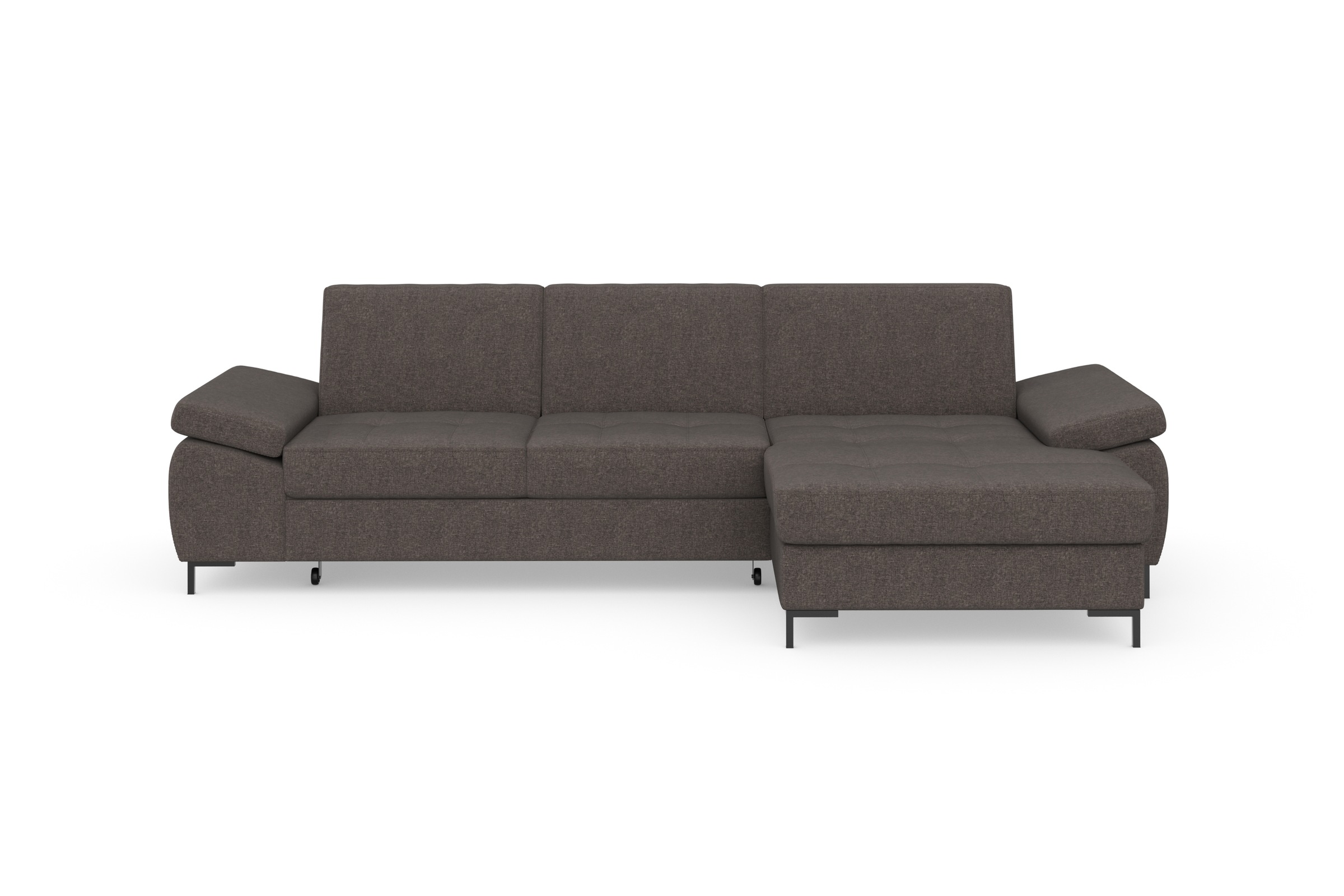 DOMO collection Ecksofa »Capelo L-Form«, mit Armteilverstellung, wahlweise mit Bettfunktion, Federkern