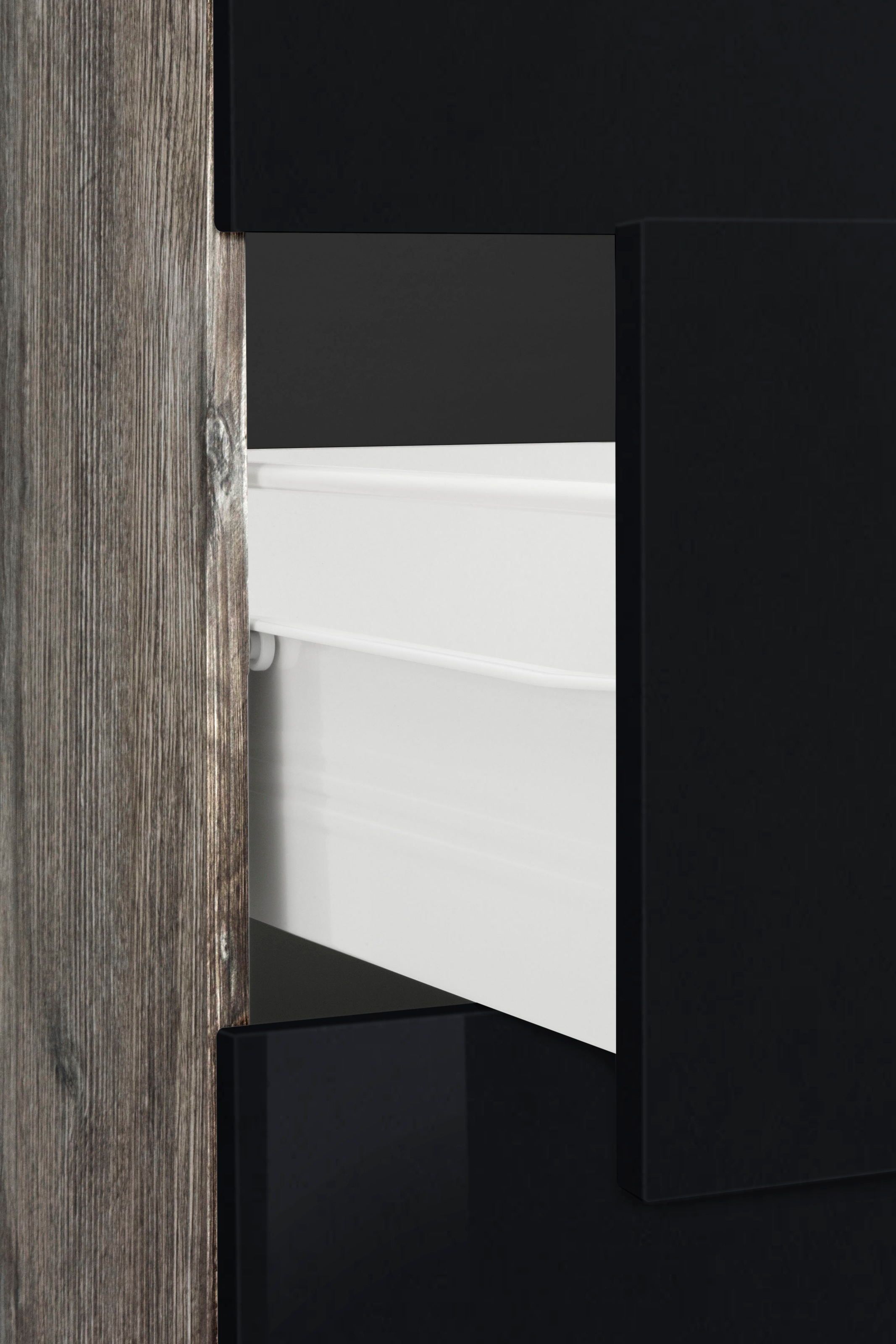 KOCHSTATION Küchenzeile »KS-Brindisi Breite 340 cm«, wahlweise mit E-Geräten und Induktion, mit MDF-Fronten und Regal