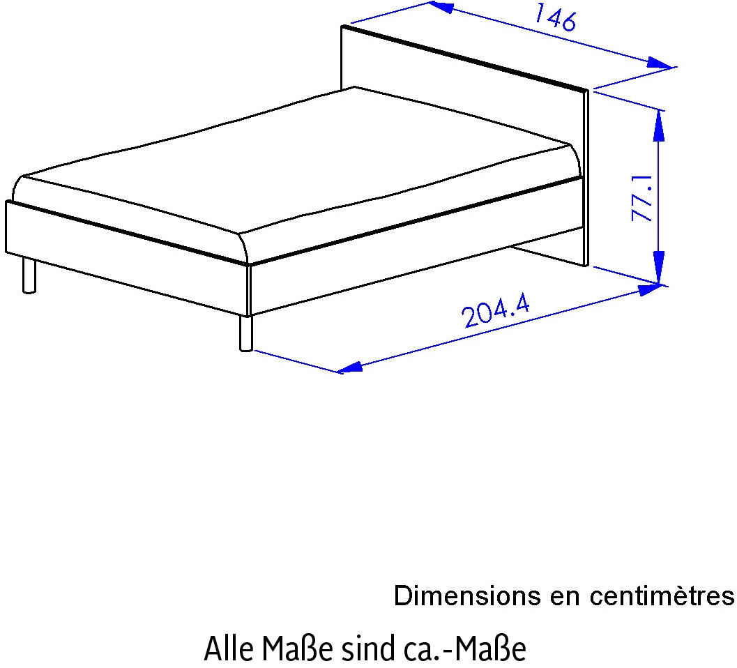 Gami Kinderbett »RITMO«, Ein modernes Bett, das sich jedem Interieur anpasst