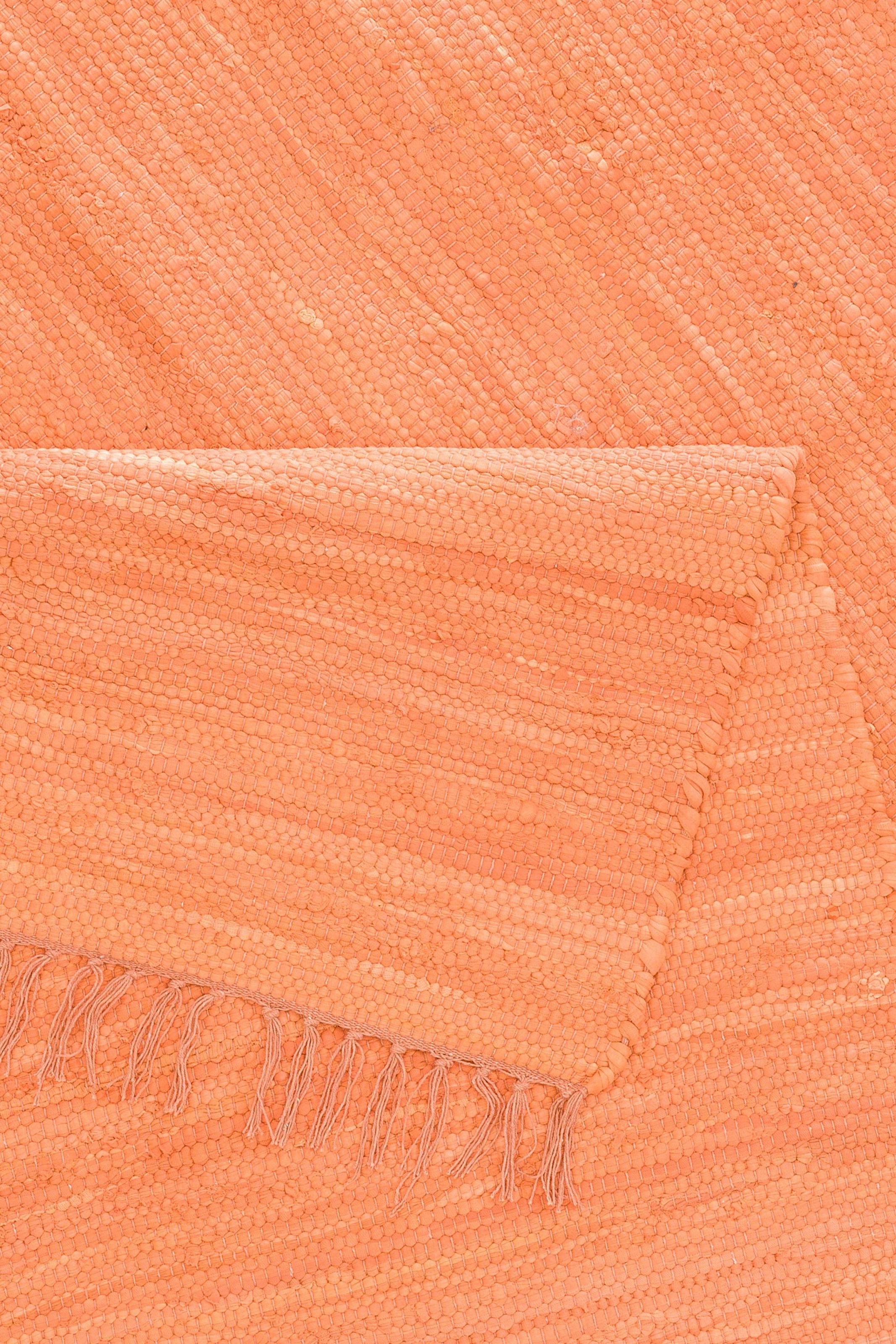 my home Teppich »Ares«, rechteckig, 5 mm Höhe, Uni Farben, handgewebt, mit Fransen, reine Baumwolle, waschbar, Läufer