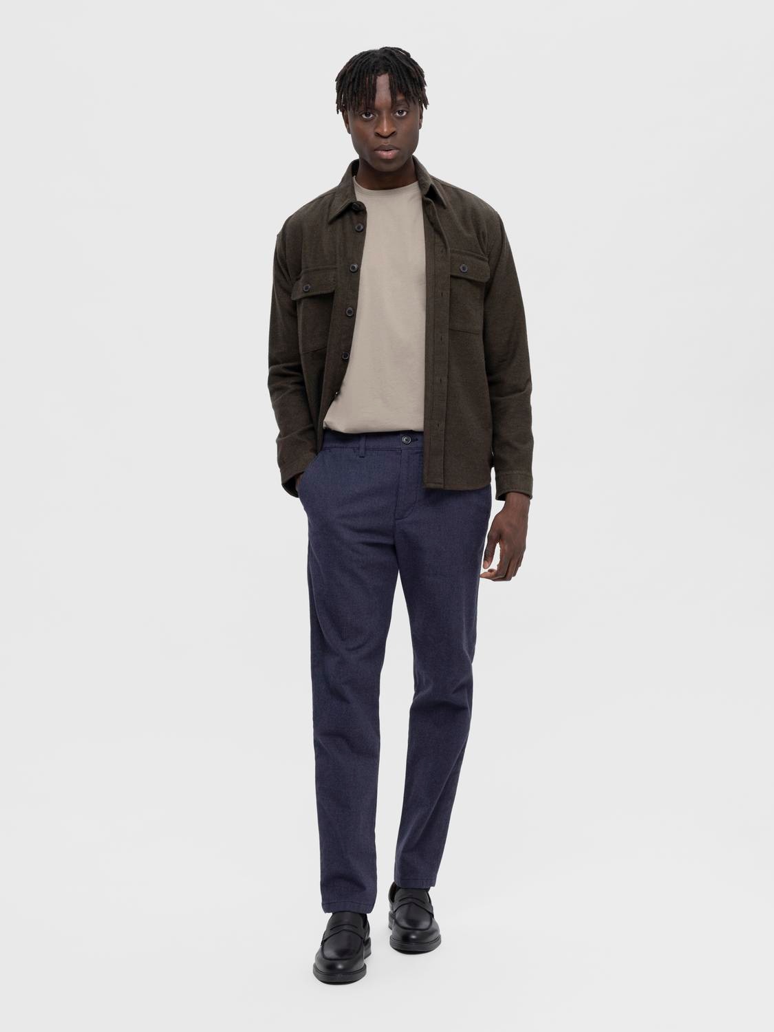 SELECTED HOMME Chinohose »SLH175-SLIM MILES BRUSHED PANTS W NOOS«