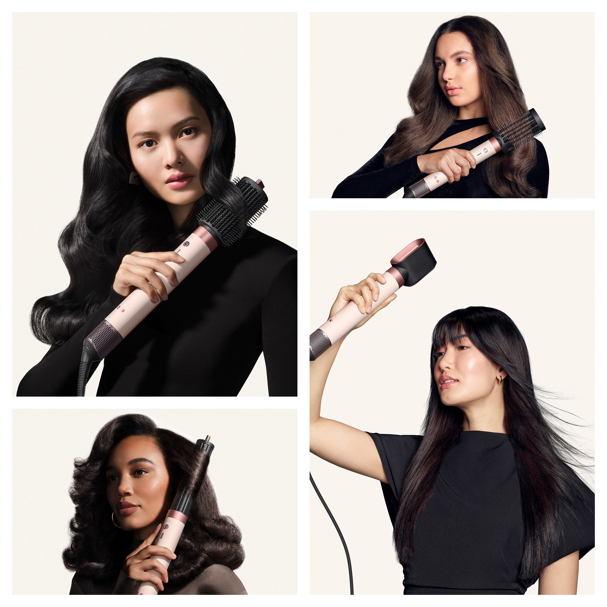 DYSON Multihaarstyler »Dyson Airwrap Co-anda2xTM   Straight + Wavy Ceramic Pink/Roségold« 6 Aufsätze 6 Aufsätze für Locken, Glätten, Volumen und Trocknen