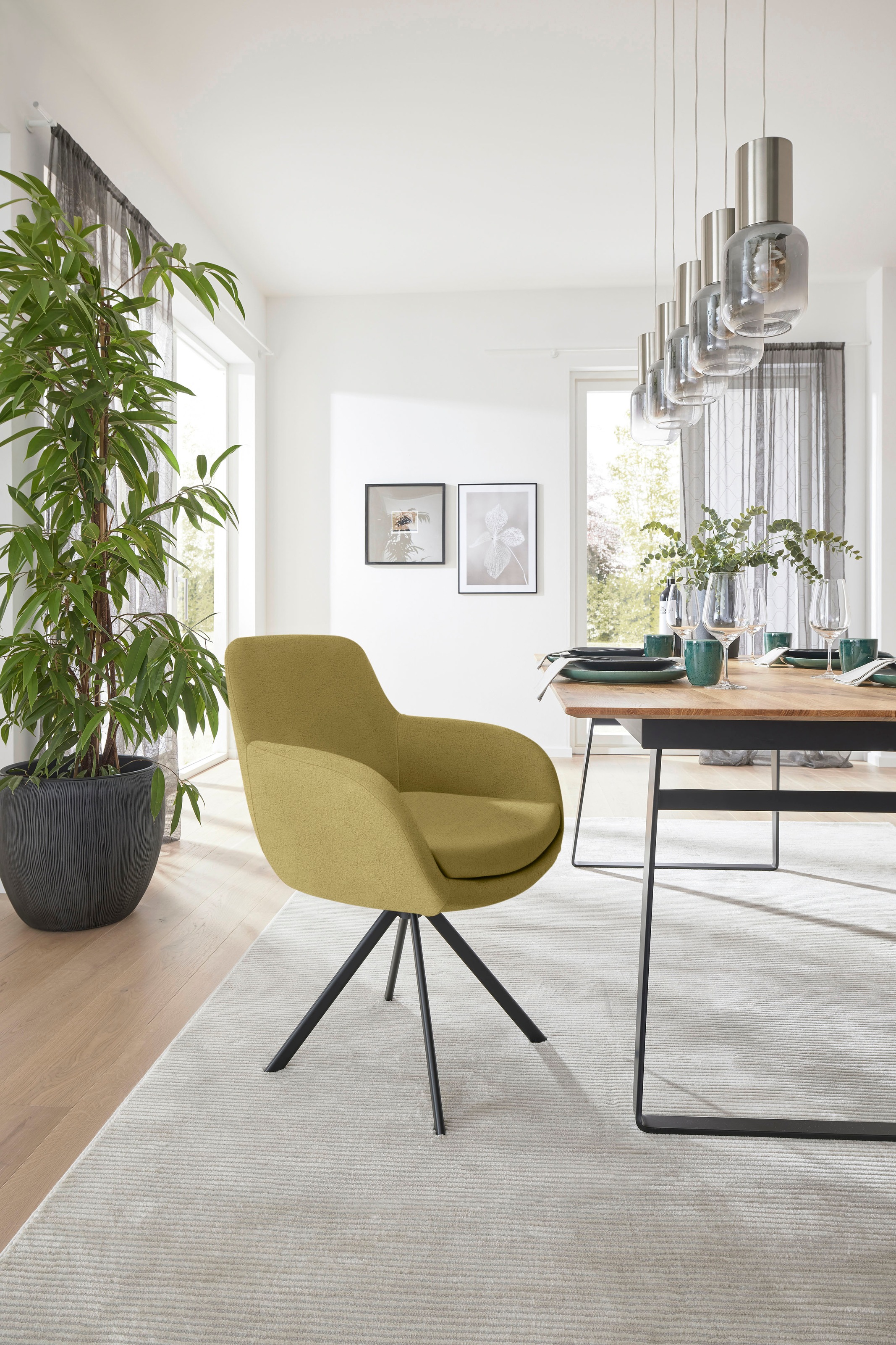 Musterring Esszimmerstuhl »Tavia« (Set) 2 Stk.Stativgestell Eisen schwarz, günstig online kaufen