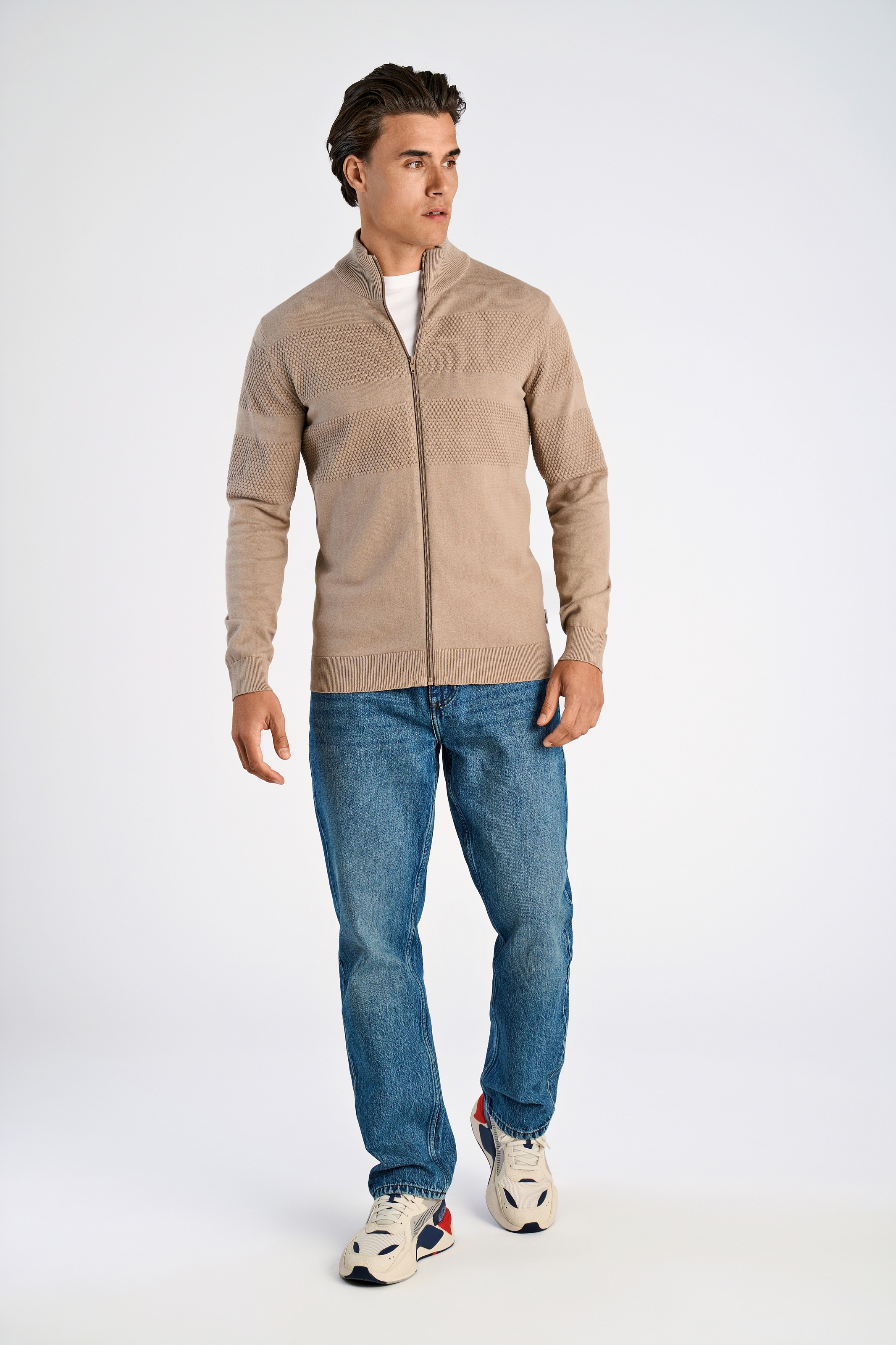 LINDBERGH Strickjacke mit Stehkragen und Reißverschluss