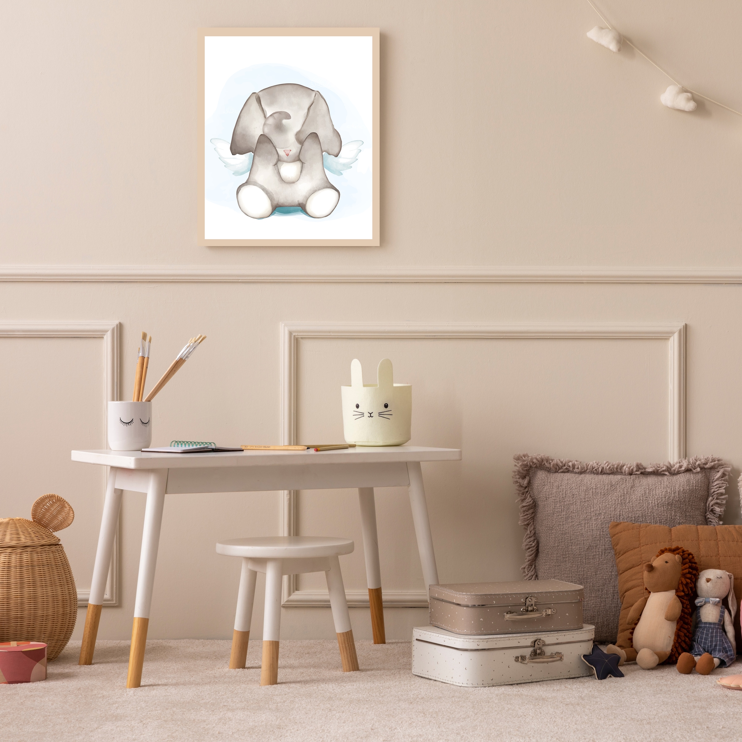 Lüttenhütt Bild mit Rahmen »oder Poster, Elefant mit Flügeln«, Fantasy-Elef günstig online kaufen