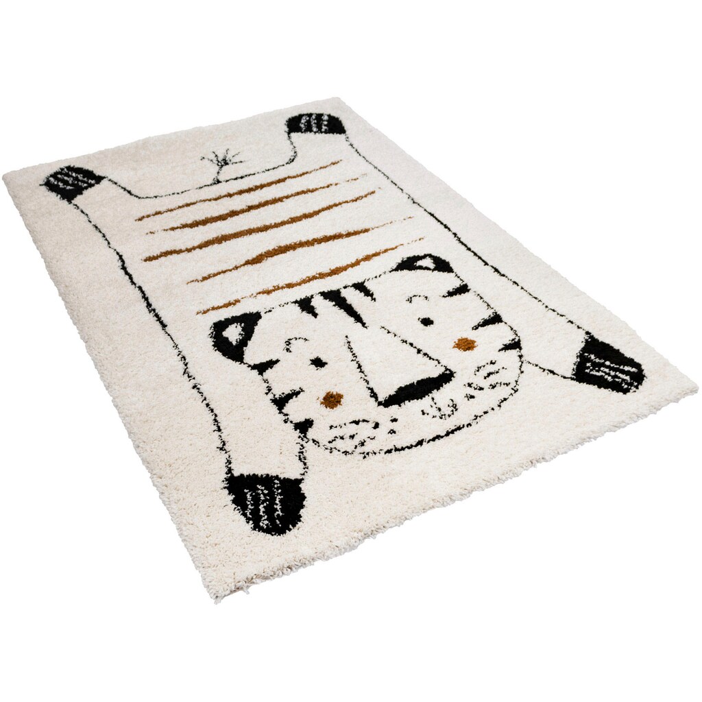 Primaflor-Ideen in Textil Kinderteppich »NOMAD - White Tiger«, rechteckig