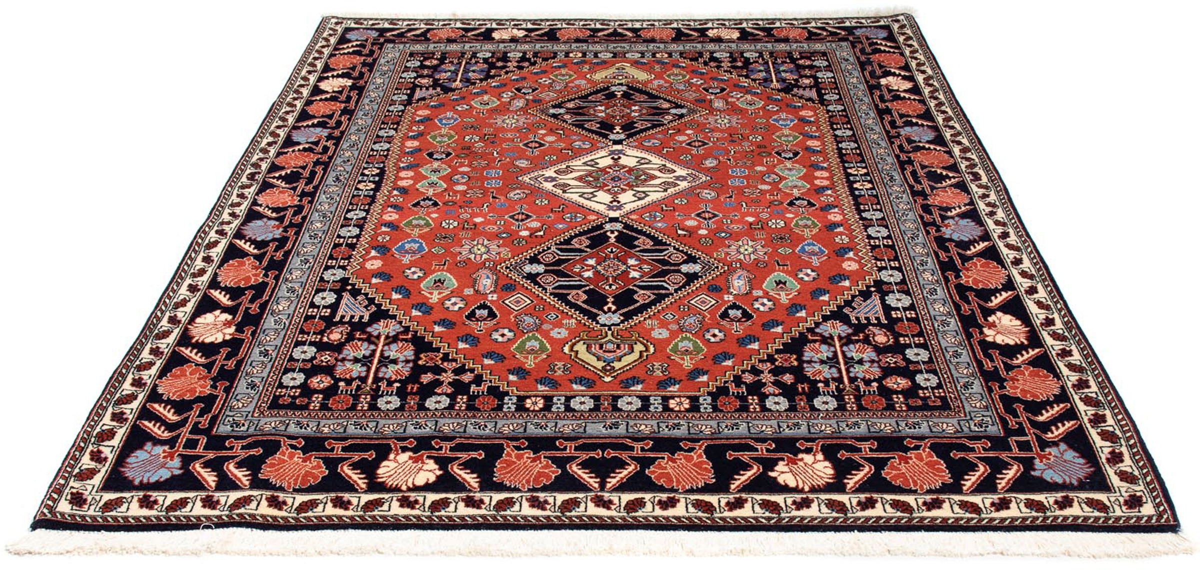 morgenland Wollteppich »Gabbeh - Kaschkuli Persern - 194 x 156 cm - braun«, günstig online kaufen