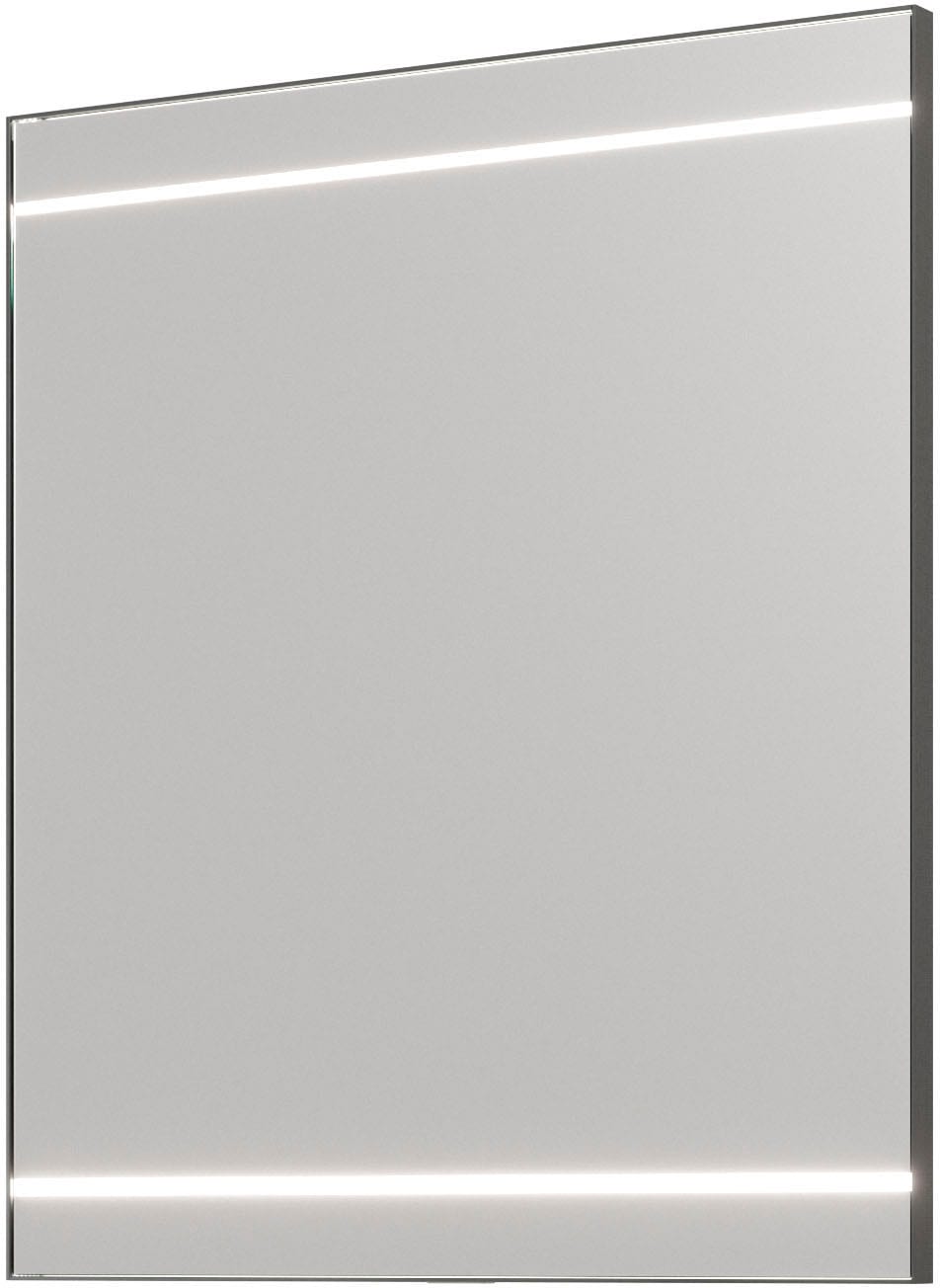Saphir Badmöbel-Set »Balto 2-teilig Mineralmarmor-Waschtisch mit LED-Spiegel, Waschplatz«, (2 St.), 64,4 cm breit, mit 2 Schubladen, Badschrank inkl. Schubladendämpfer