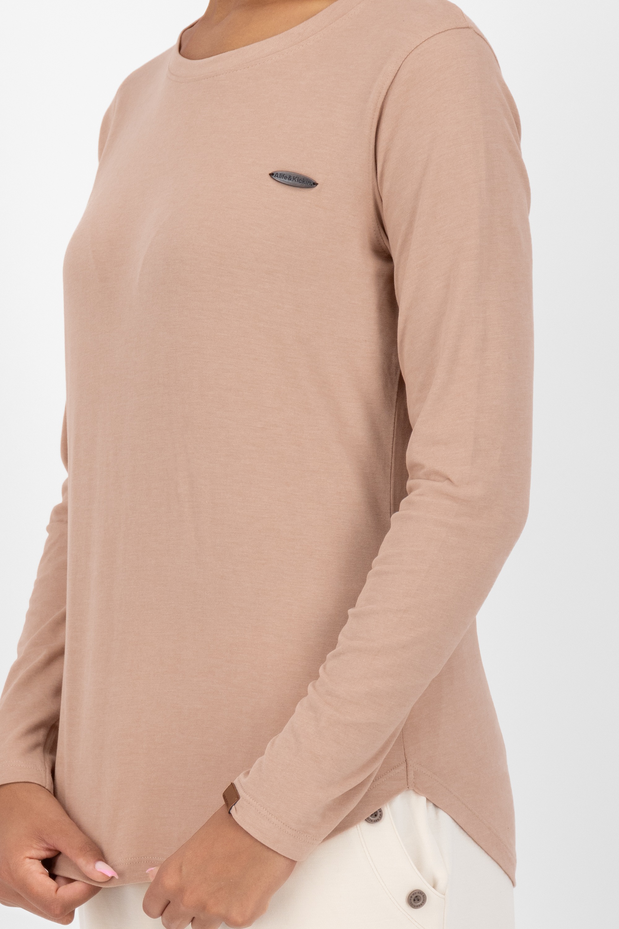 Alife & Kickin Langarmshirt »Damen LeaAK A«, Figurnah geschnittenes Longsleeve Shirt mit Rundhalsausschnitt