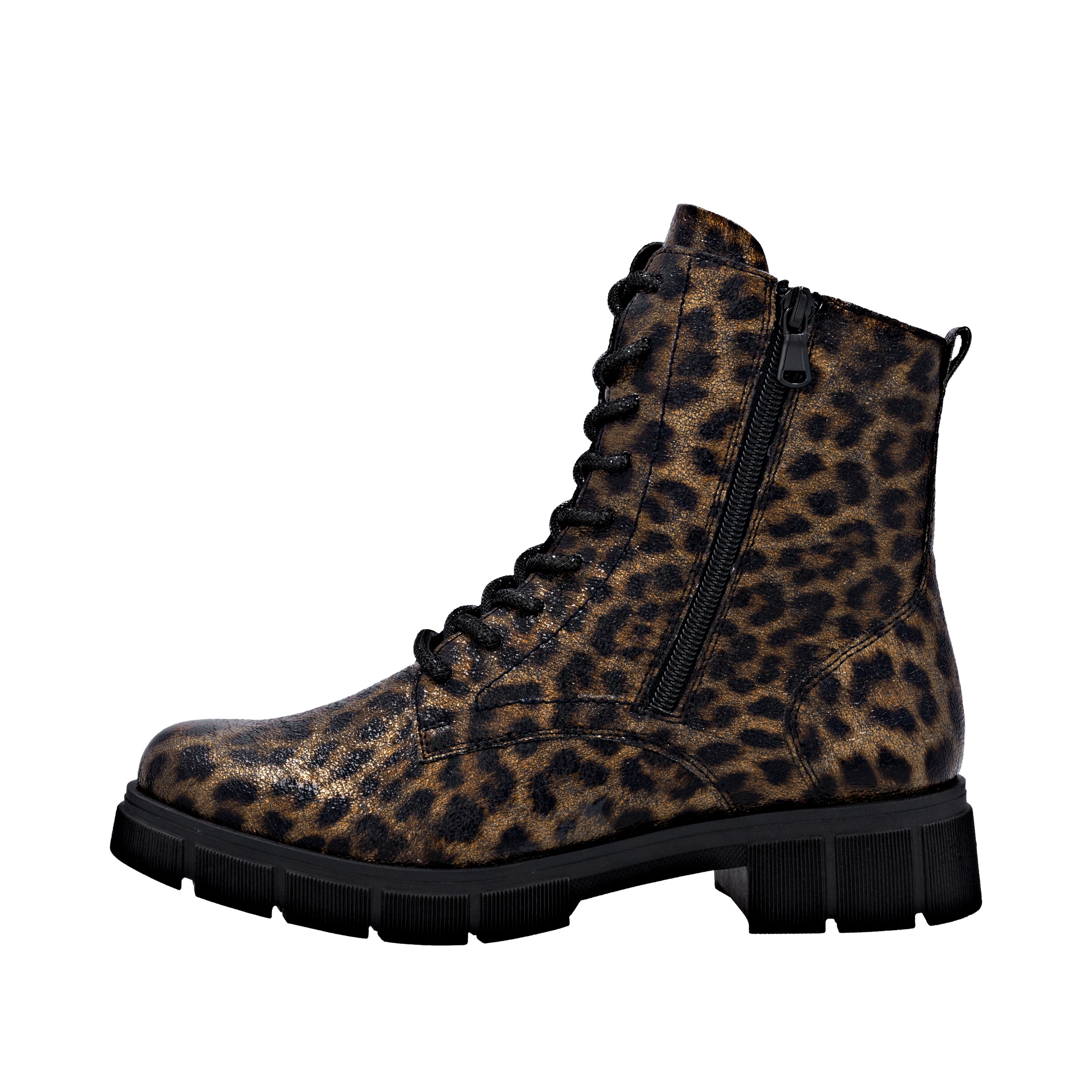 Remonte Schnürstiefelette, Schnürboots, Stiefelette, Profilsohle, mit Glitzer-Schnürsenkel