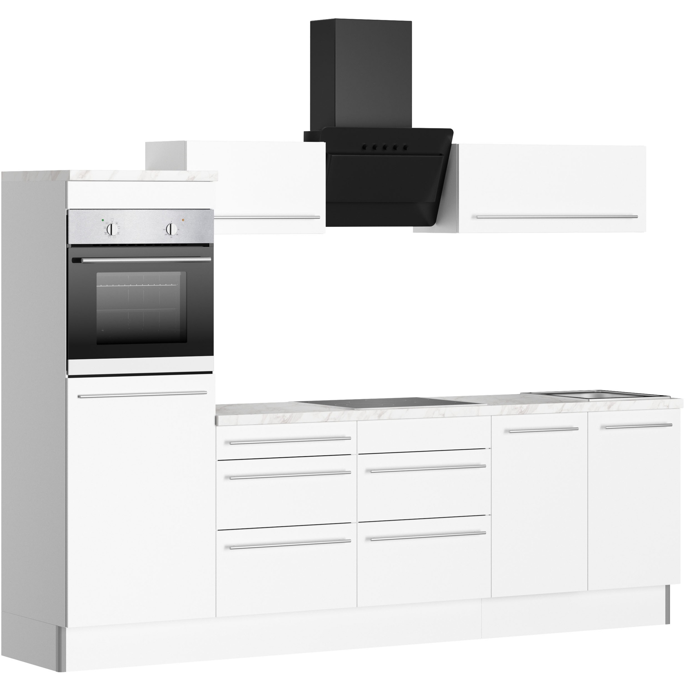 KOCHSTATION Küche »KS-Bern2«, Breite 270 cm, wahlweise mit E-Geräten, Seite günstig online kaufen