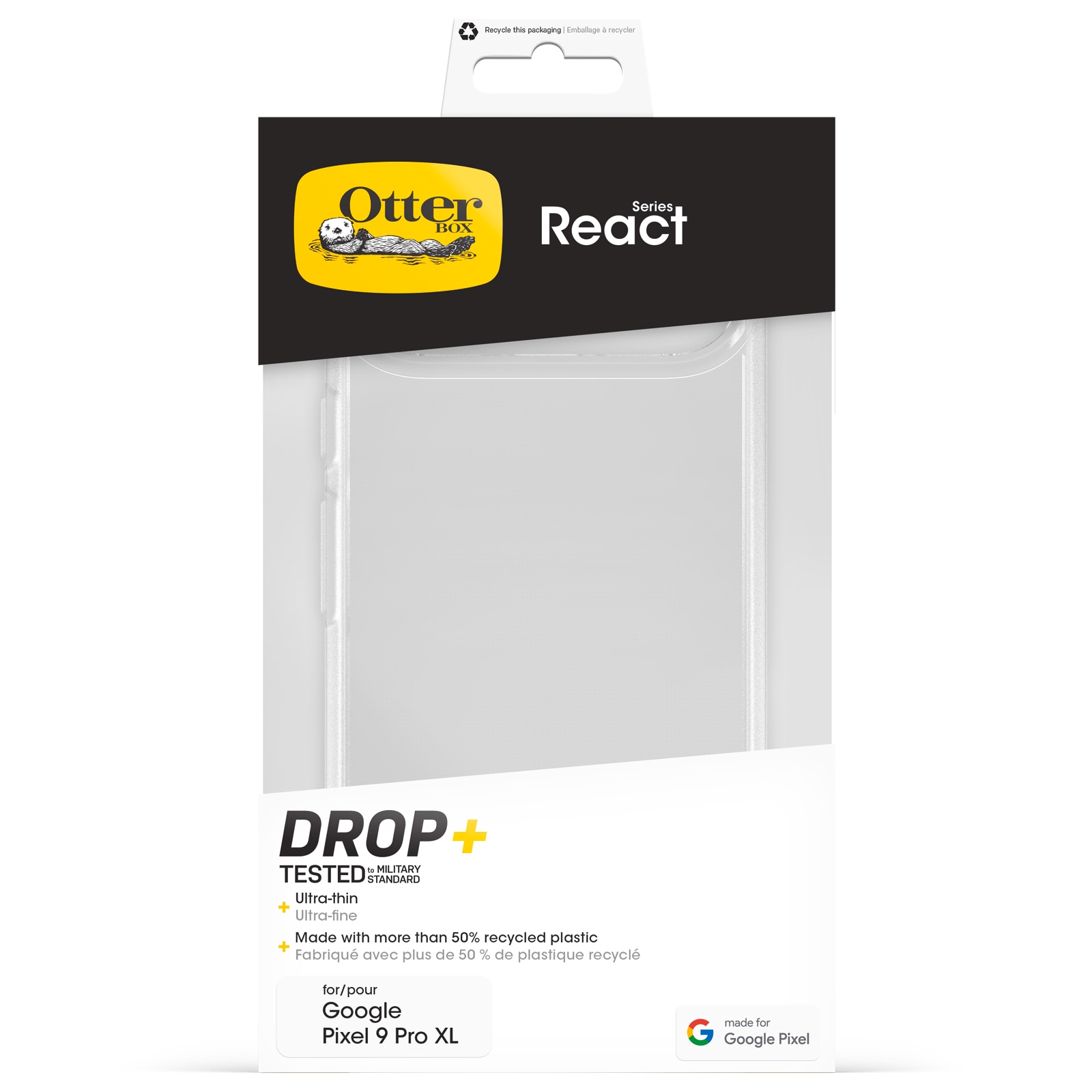 Otterbox Handyhülle »React für Google Pixel 9 Pro XL«, Backcover, Schutzhülle, Handyschutzhülle, Case, Schutzcase, stoßfest