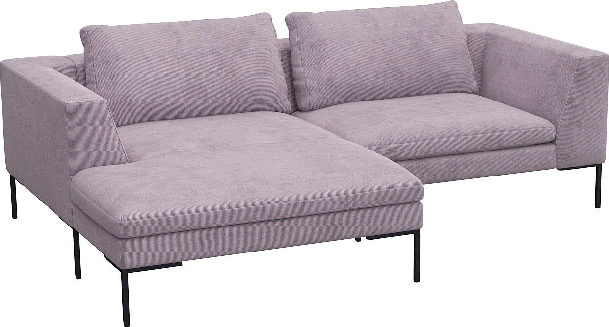 FLEXLUX Ecksofa »Loano, superbequemer Sitzkomfort durch Kaltschaum im Sitz, L-Form«, modernes Sofa, frei im Raum stellbar, lose Kissen, hoher Fuß