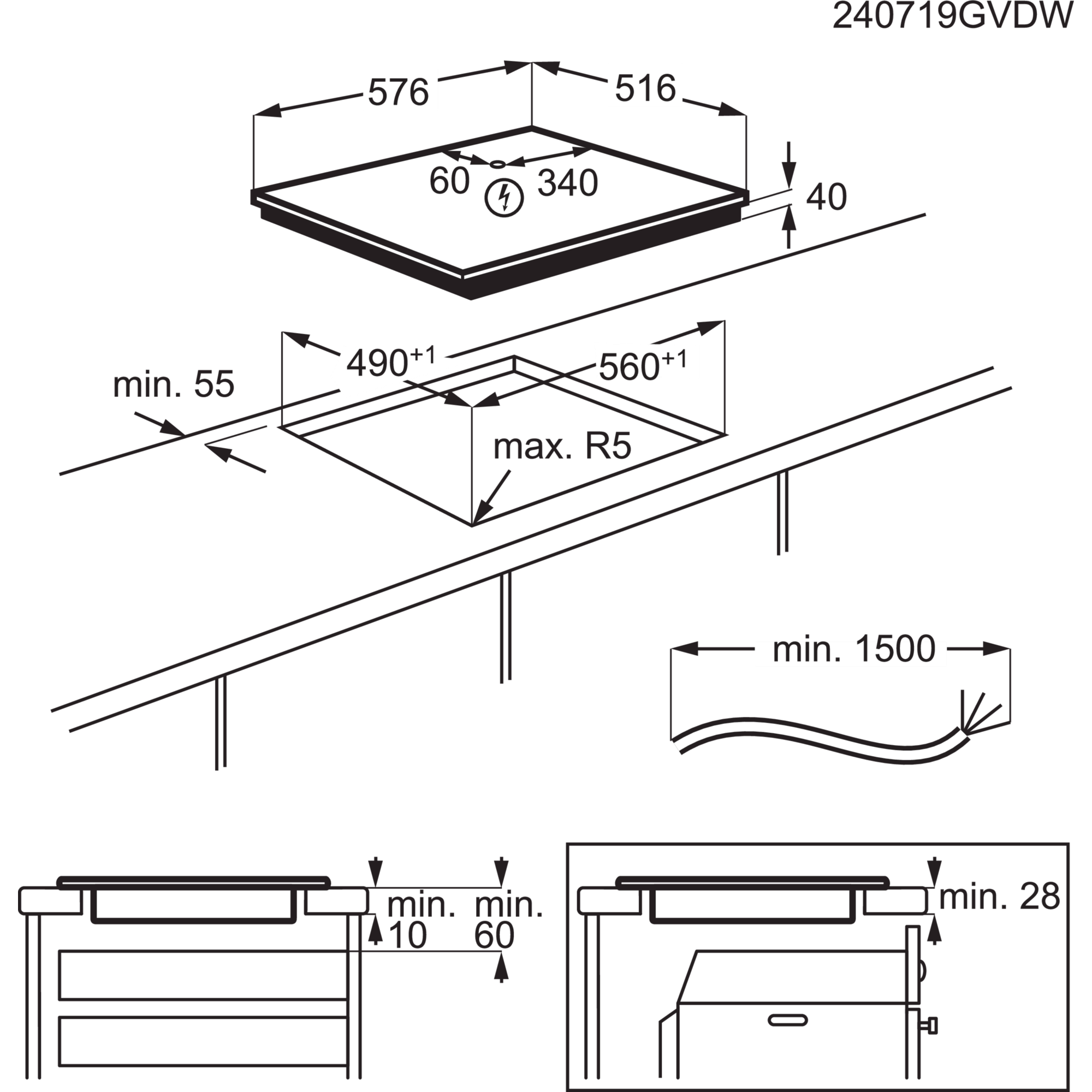 AEG Elektro-Kochfeld »TN64RA06XB«