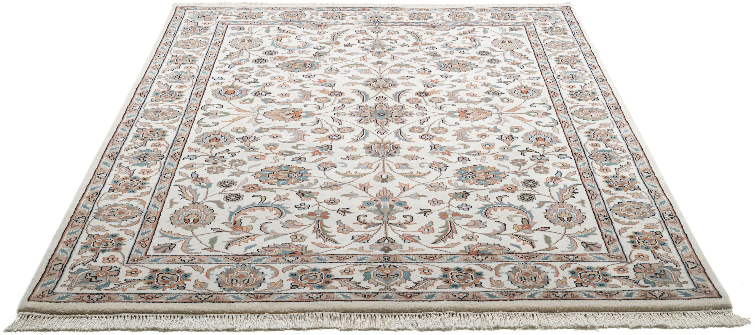 my home Orientteppich »BI Oriental«, rechteckig, 12 mm Höhe, reine Wolle, handgeknüpft, orientalisches Design, mit Fransen