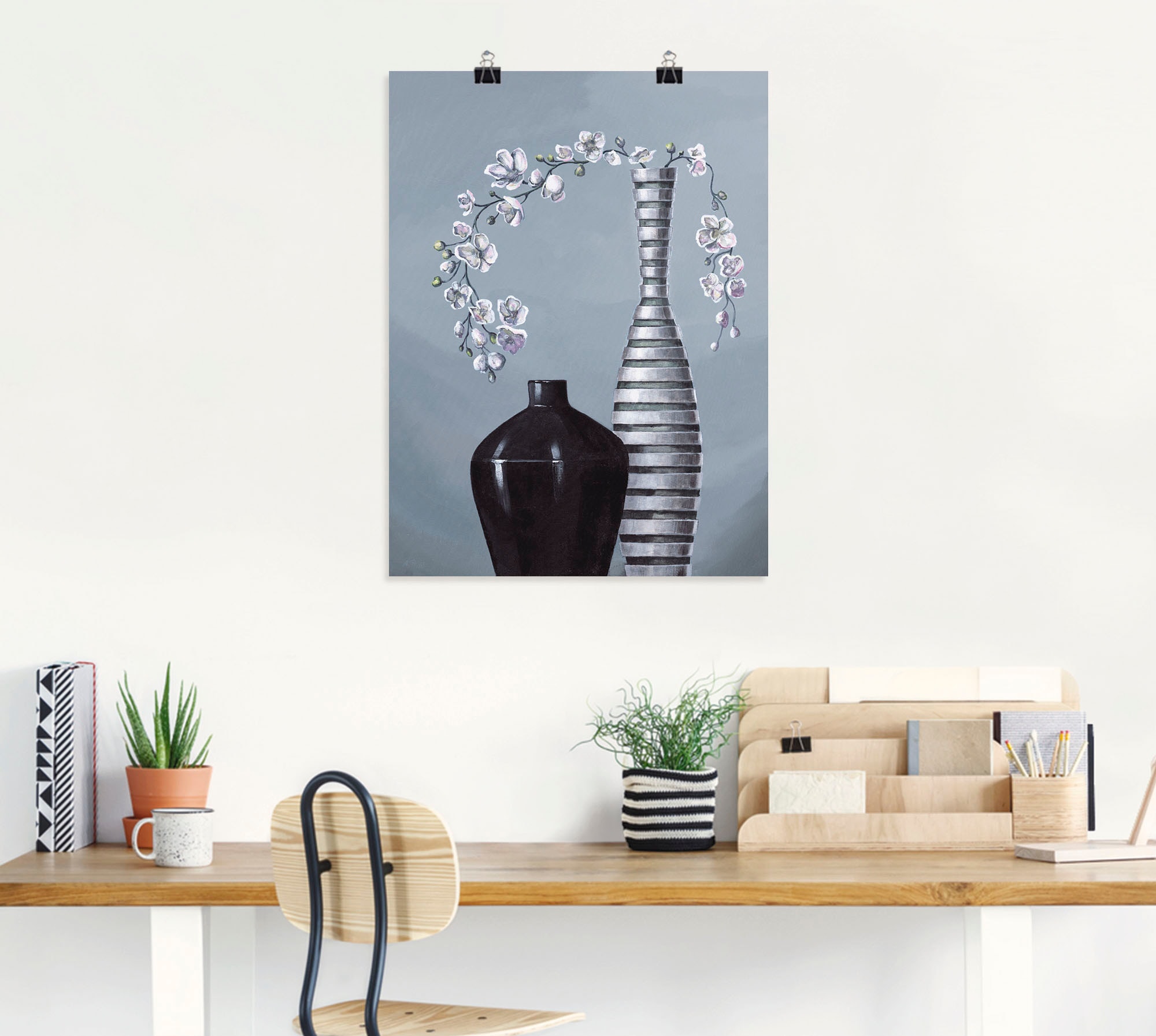 Artland Wandbild »Metallische Vasen«, Vasen & Töpfe, (1 St.), als Alubild, Outdoorbild, Leinwandbild, Poster, Wandaufkleber