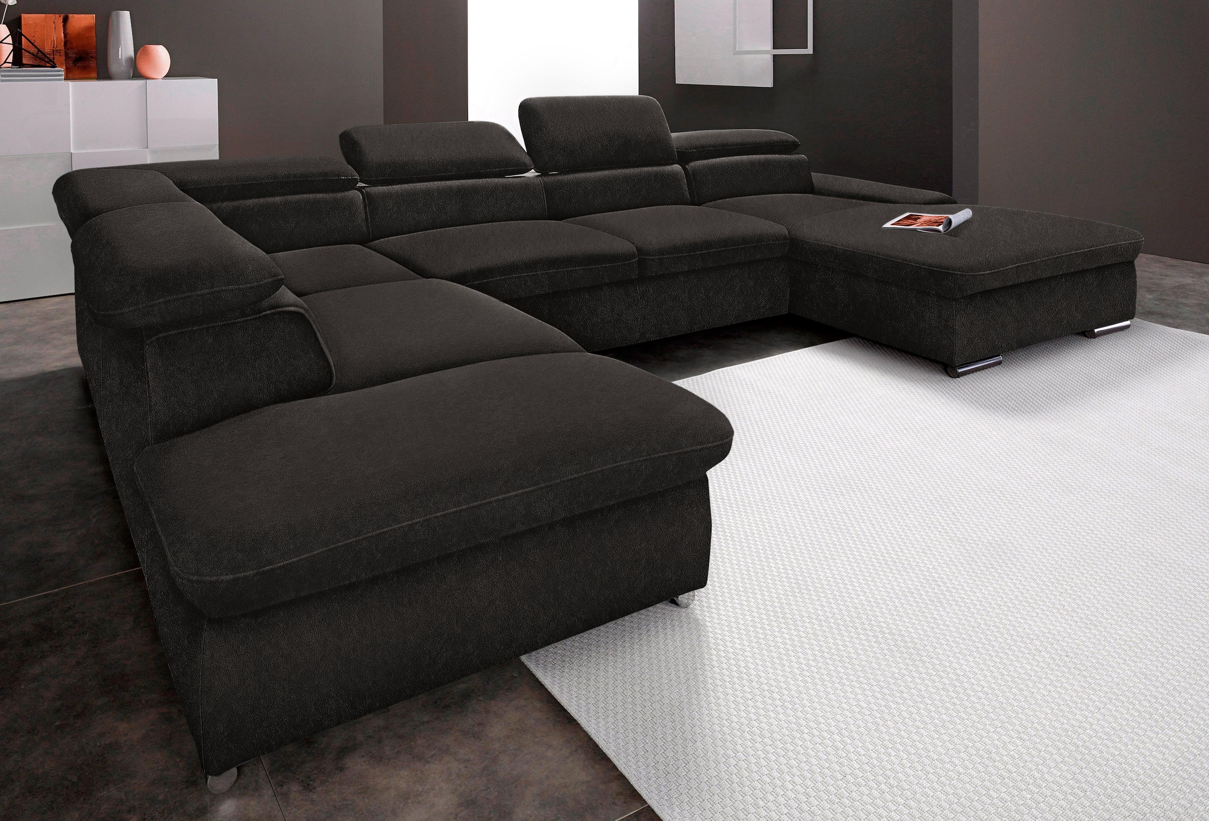 sit&more Wohnlandschaft »Alcudia U-Form«, wahlweise mit Bettfunktion günstig online kaufen