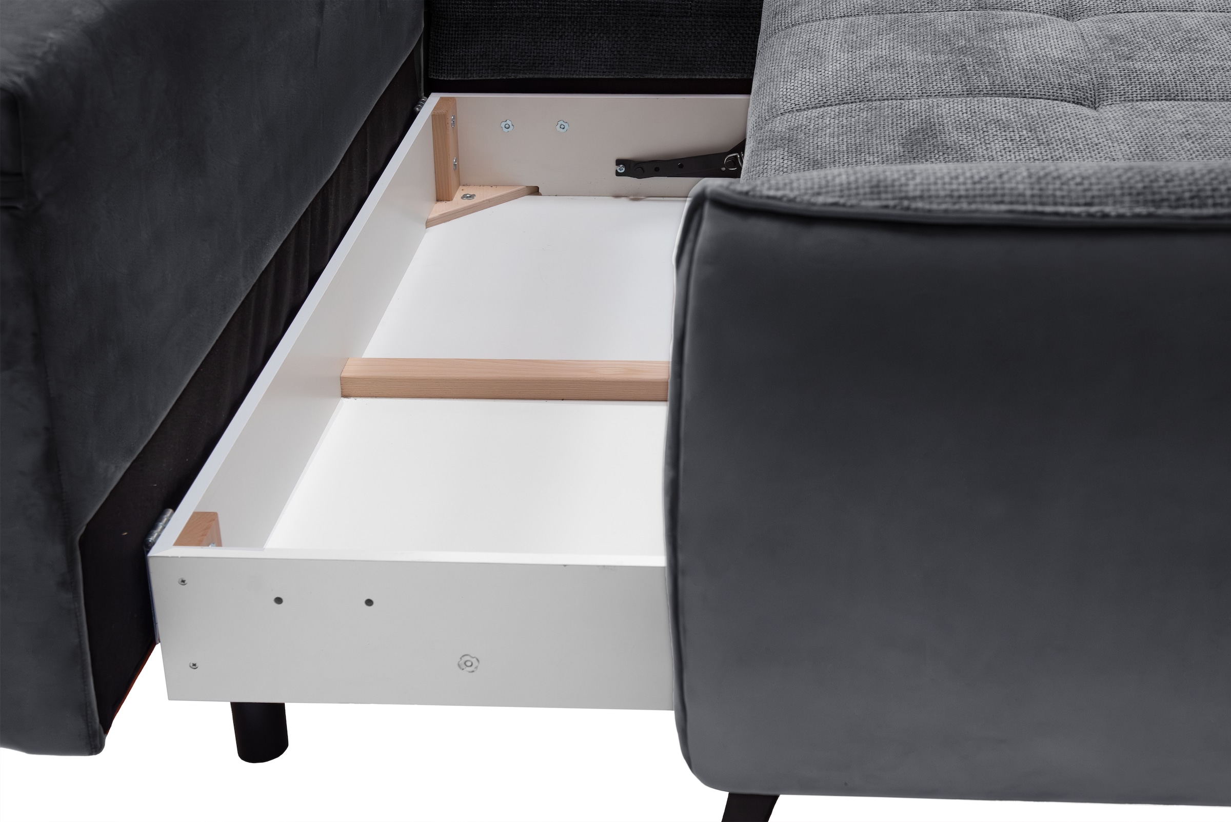 exxpo - sofa fashion Ecksofa »Midway mit einfacher Easy-Lift-Bettfunktion, bequem und modern«, inkl. Bettfunktion und praktischem Bettkasten, L-Form