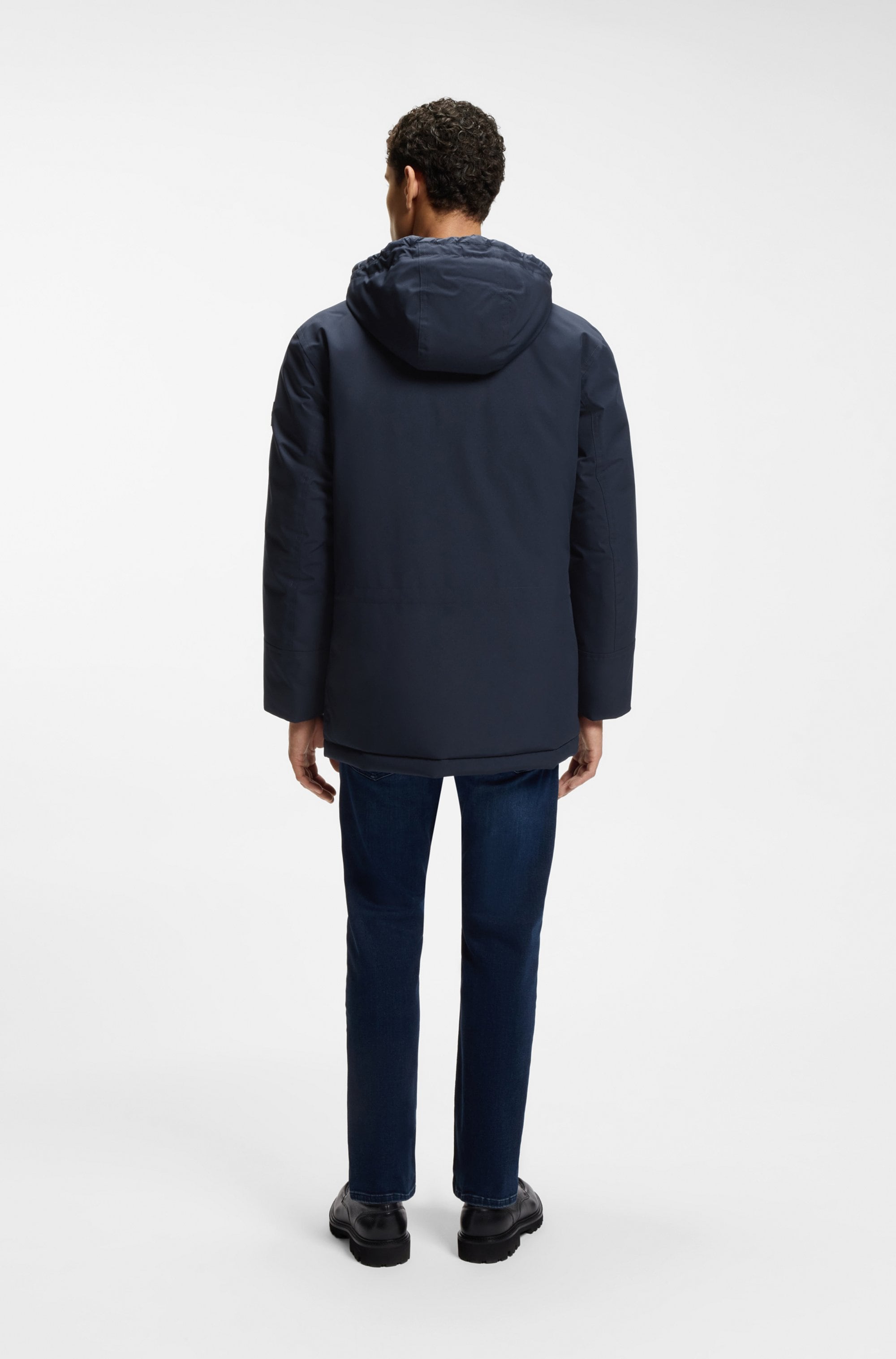 BOSS ORANGE Parka »Osiass1« mit Kapuze im Relaxed Fit, wasserabweisend