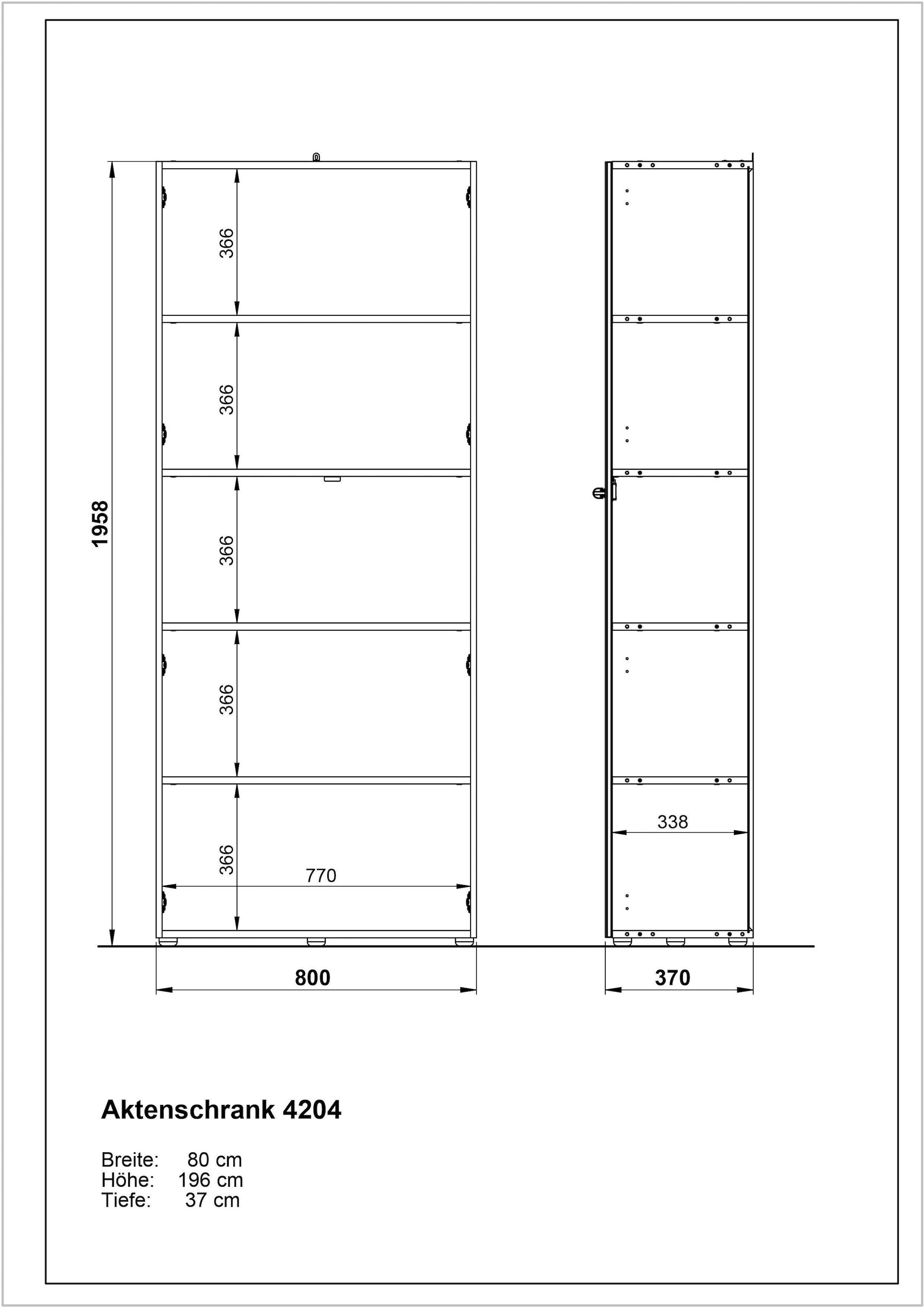 GERMANIA Aktenschrank »GW-Monteria«, mit weißer Glas-Auflage, abschließbar  auf Rechnung bestellen | Aktenschränke