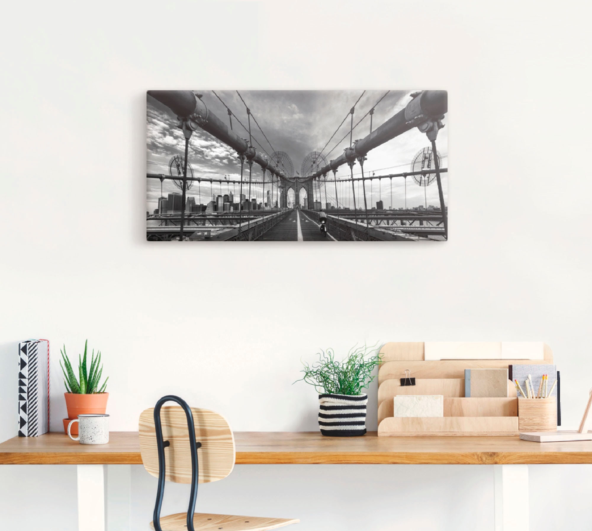 Artland Wandbild »Brooklyn Bridge New York III«, Brücken, (1 St.), als Lein günstig online kaufen