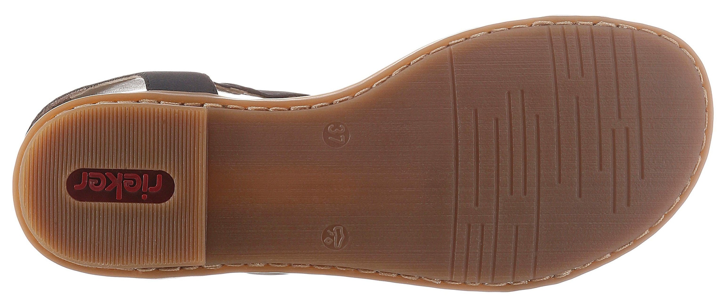 Rieker Riemchensandale  , Sommerschuh, Sandalette, Blockabsatz, mit Klettverschluss-Riegel