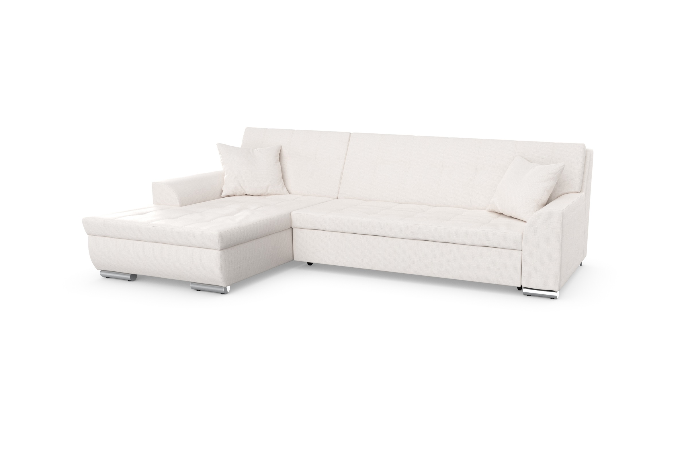 DOMO collection Ecksofa Treviso, wahlweise mit Bettfunktion, incl. Zierkissen