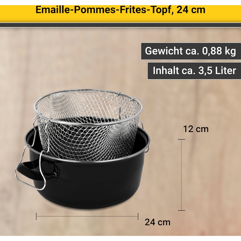 Krüger Frittiertopf, Emaille, (1 tlg.), Induktion