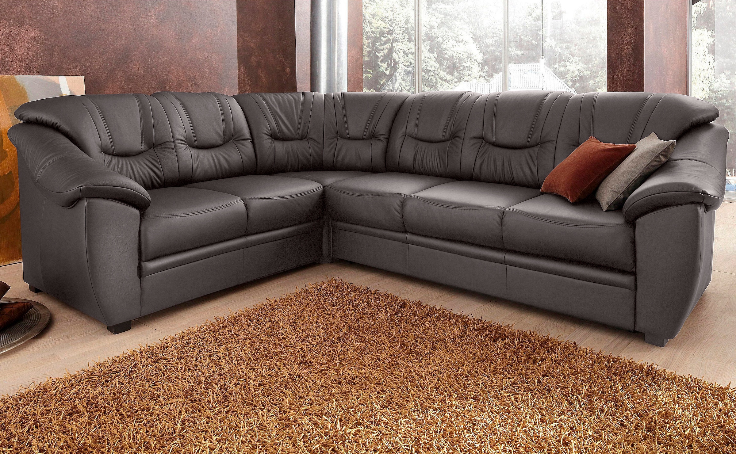 sit&more Ecksofa »Savona L-Form, B: 262 cm« optional Bettfunktion, Federker günstig online kaufen