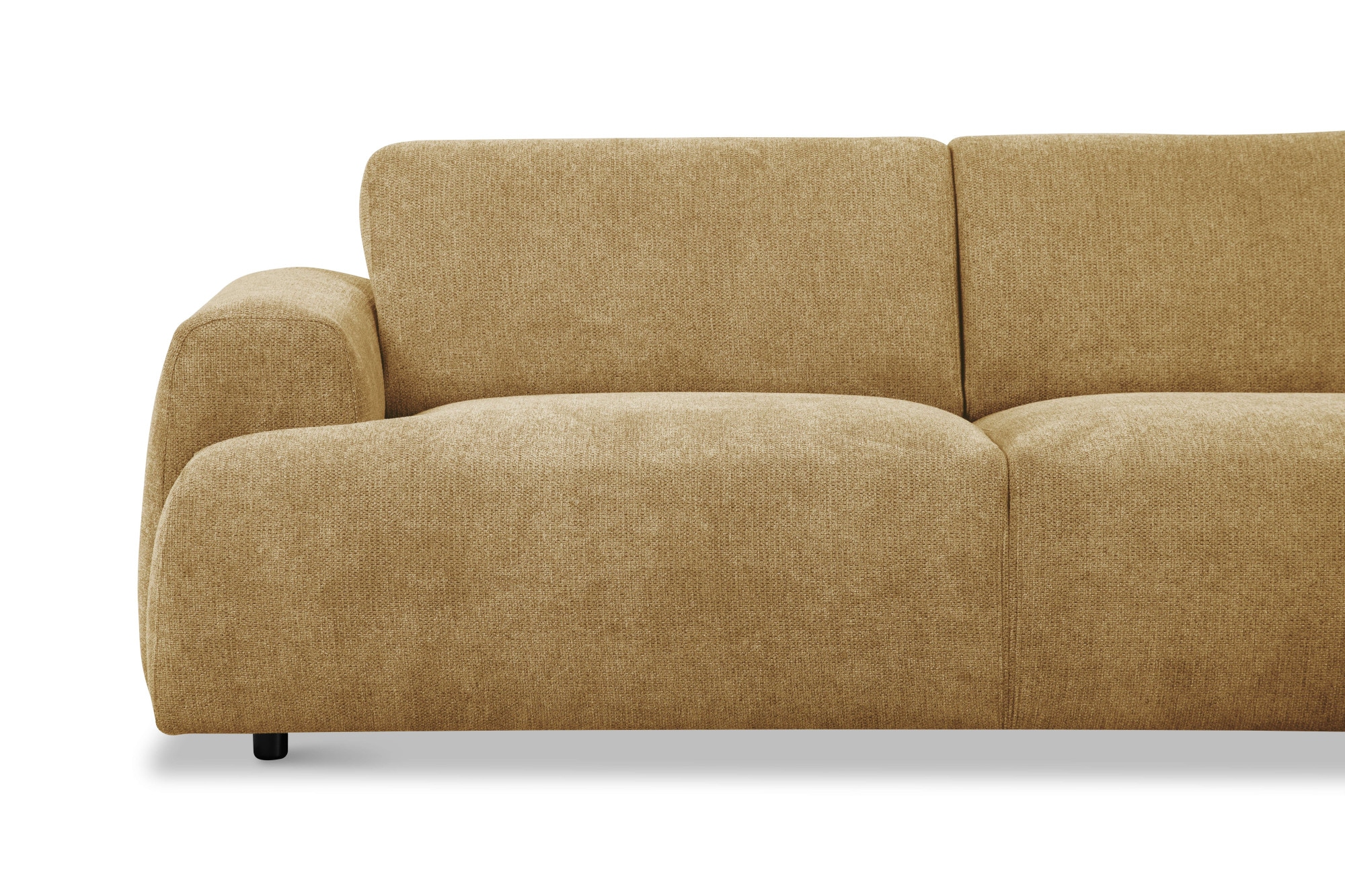 andas Ecksofa »Linkka, Breite 282 cm«, L-Form, in einem weichen Chenille-Stoff, mit Wellenunterfederung